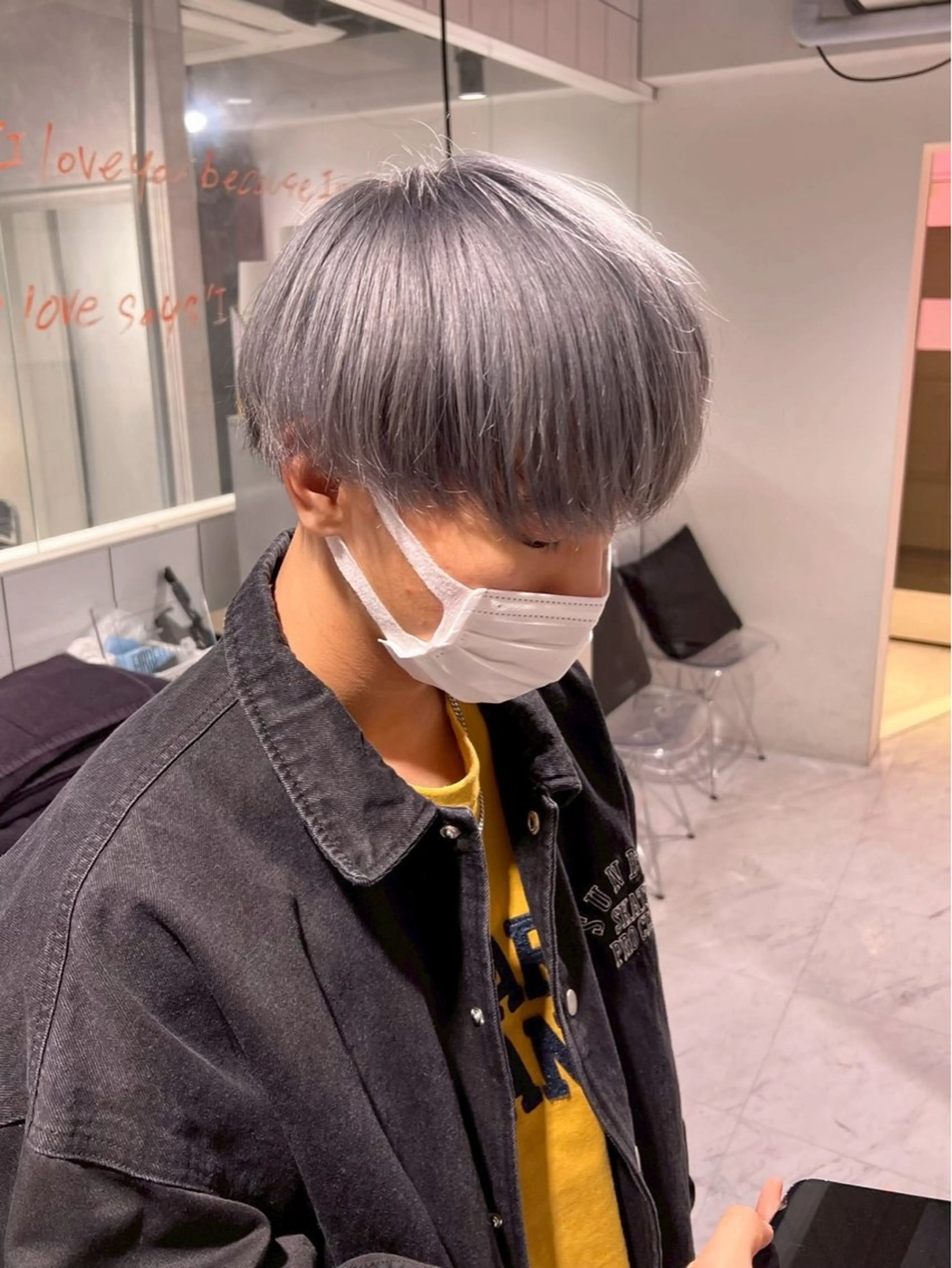 カラー メンズ アッシュ アッシュグレー ラベンダーカラー シルバー 【メンズ特化】 カラー/MIUのヘアスタイル