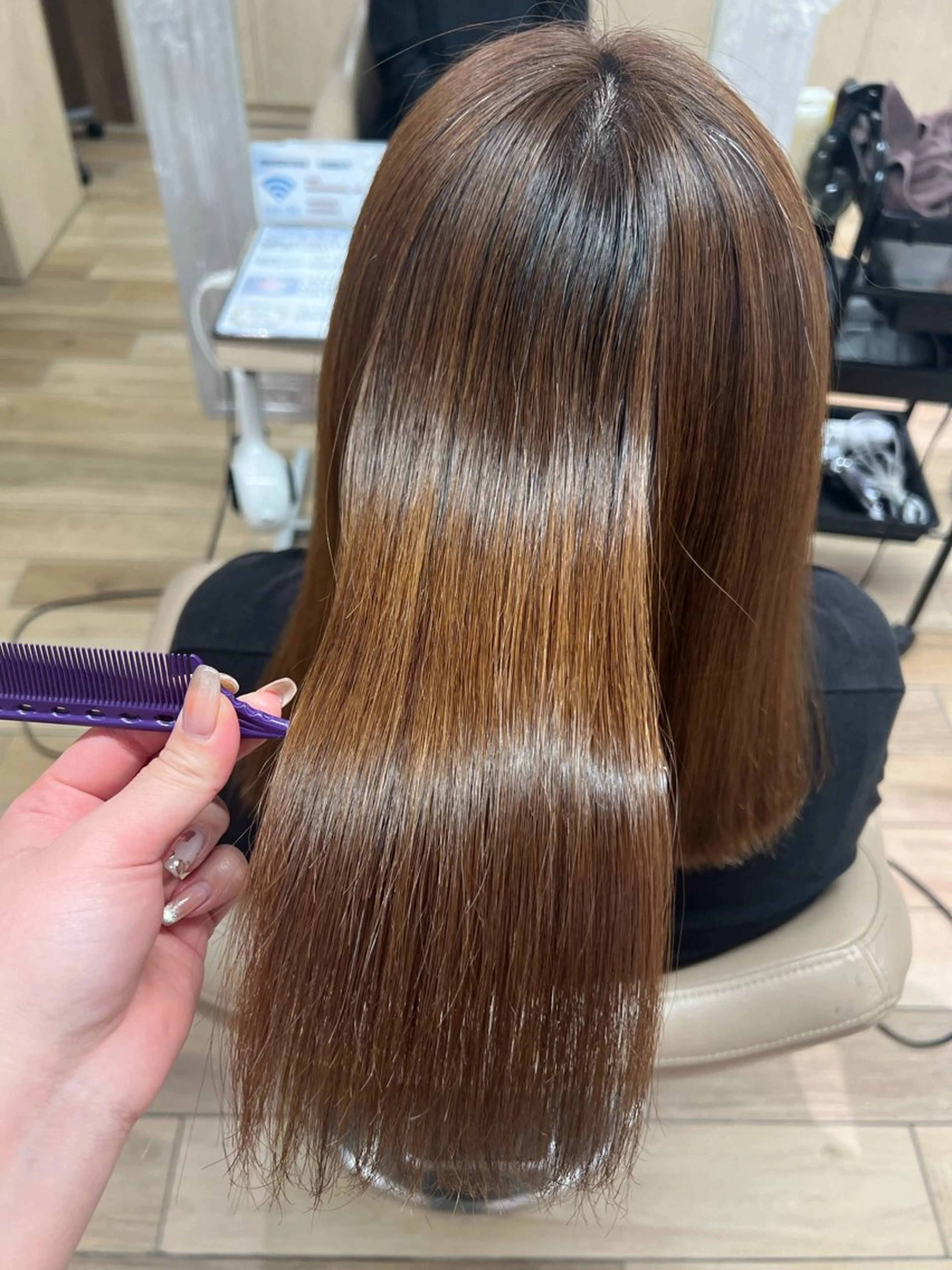 ロング 縮毛矯正 トリートメント 高橋 香奈のヘアスタイル