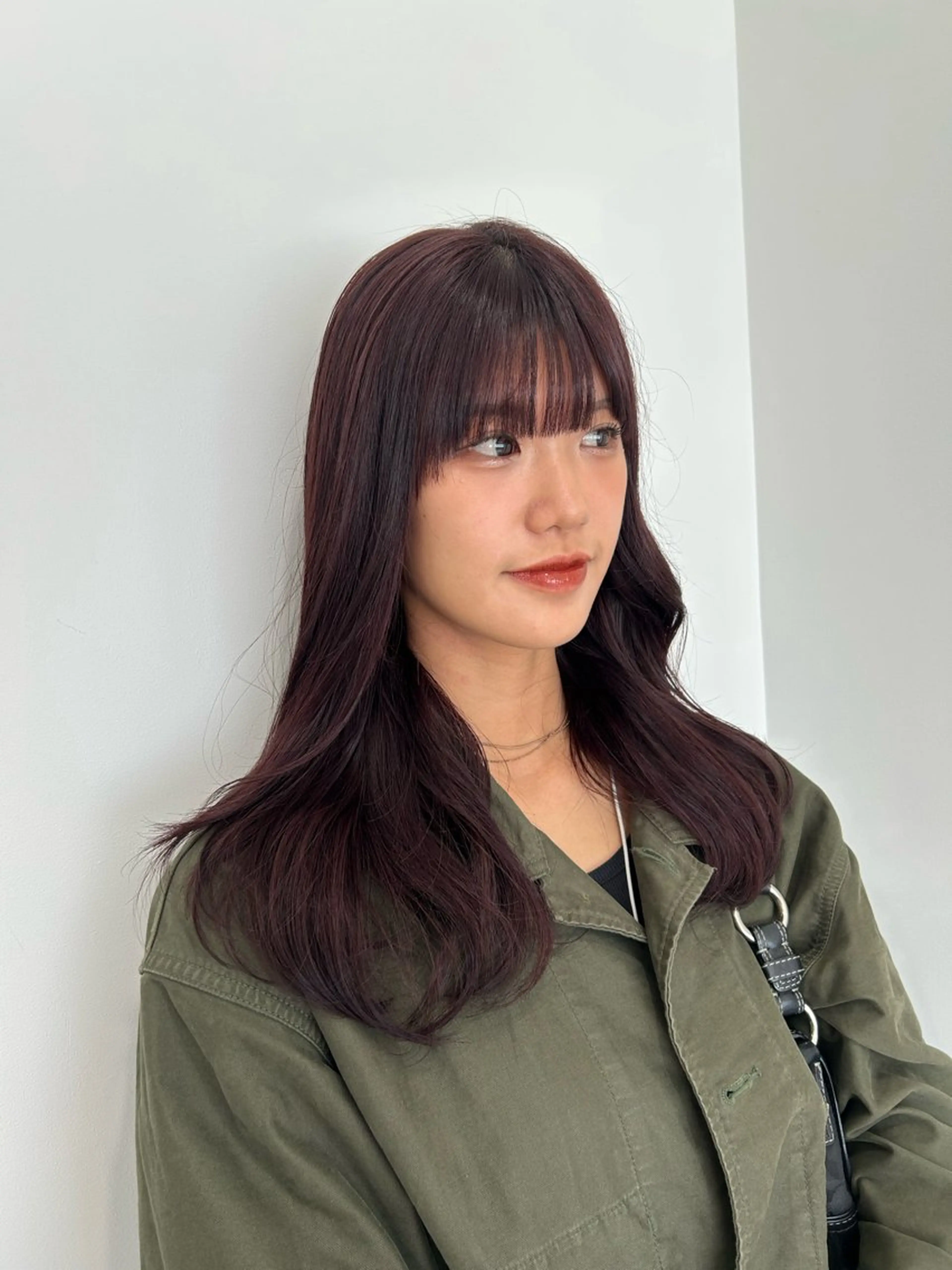 ロング カラー カット 縮毛矯正 愛結 暖色カラー🎀🩰のヘアスタイル