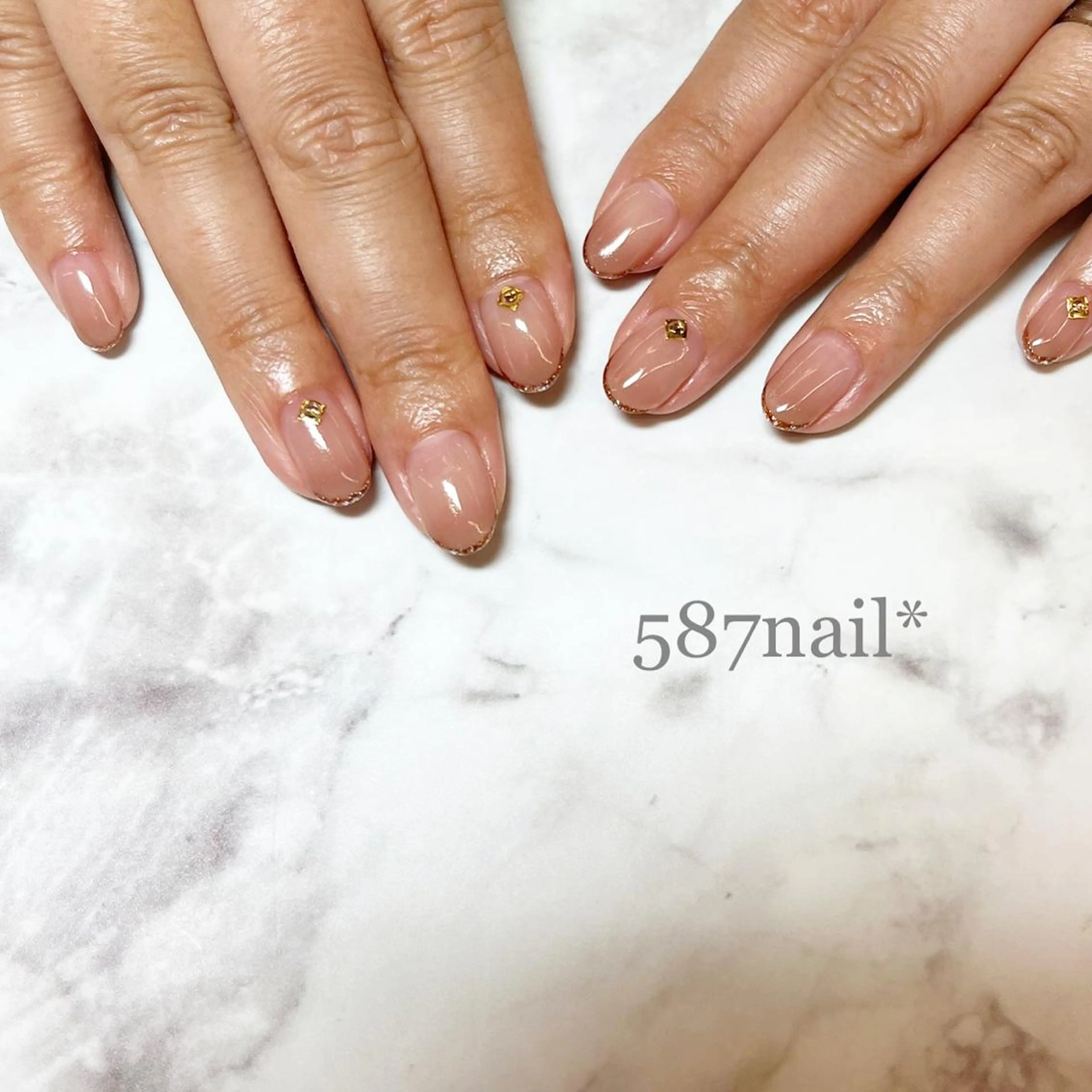 ネイル グラデーション ラメ(グリッター) 587nail *のネイルデザイン