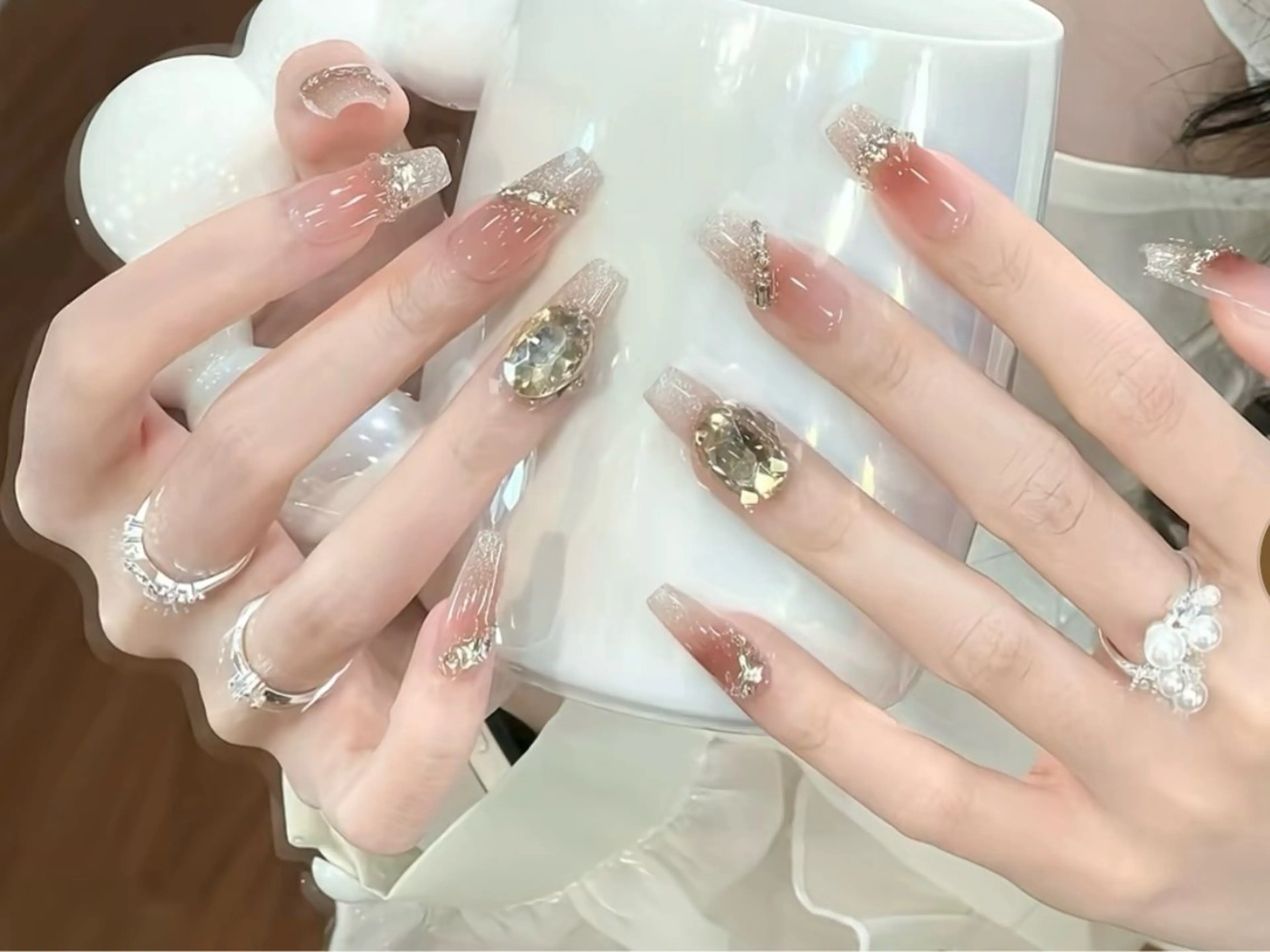 ネイル 長さ出し フットネイル ジェルネイル マグネットネイル 持ち込み YMT NailStudioのネイルデザイン
