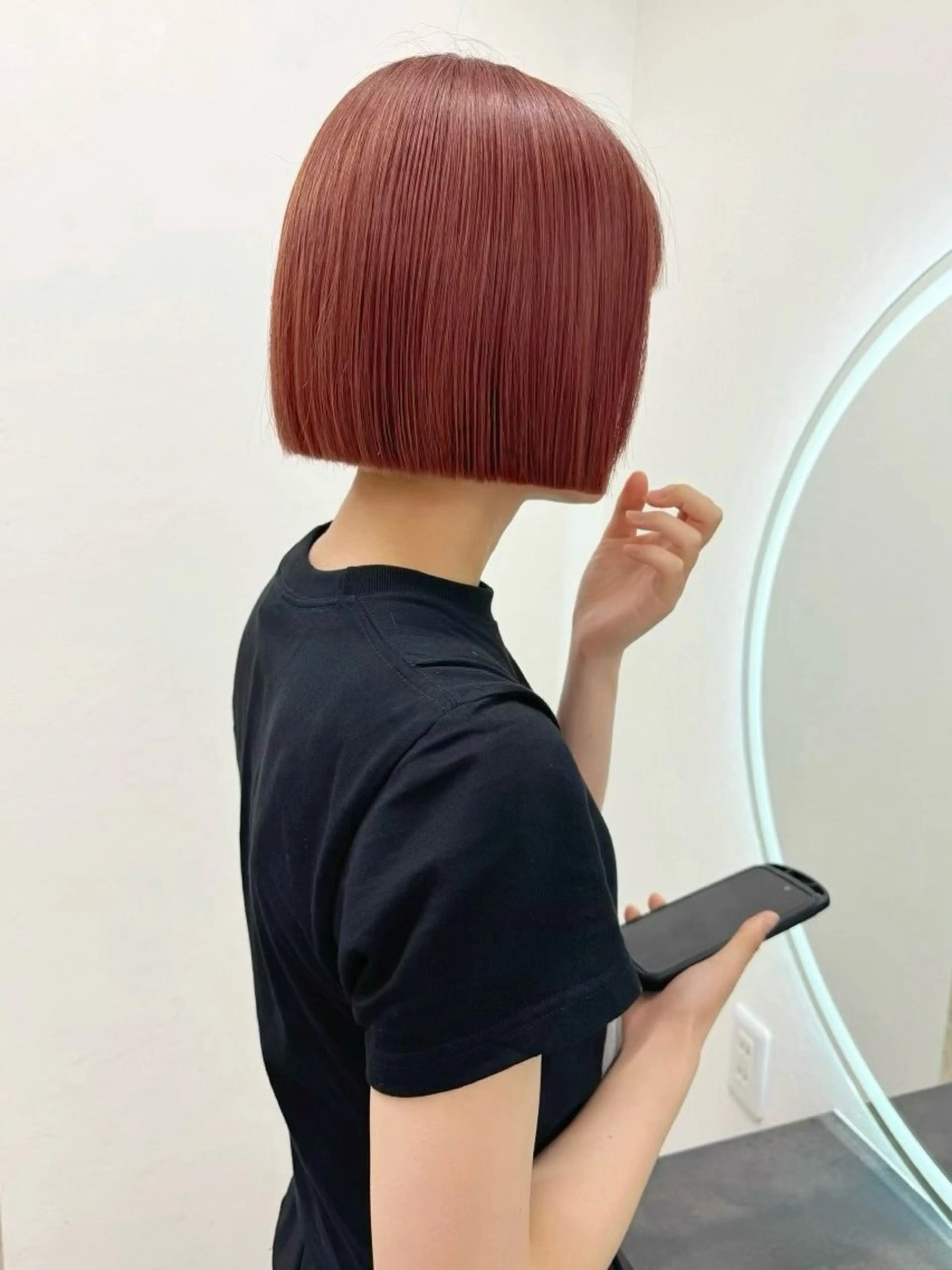 ショート カラー ボブ カット ヘアカラー トリートメント ヘッドスパ ayaka/暖色 /ニュアンスボブのヘアスタイル