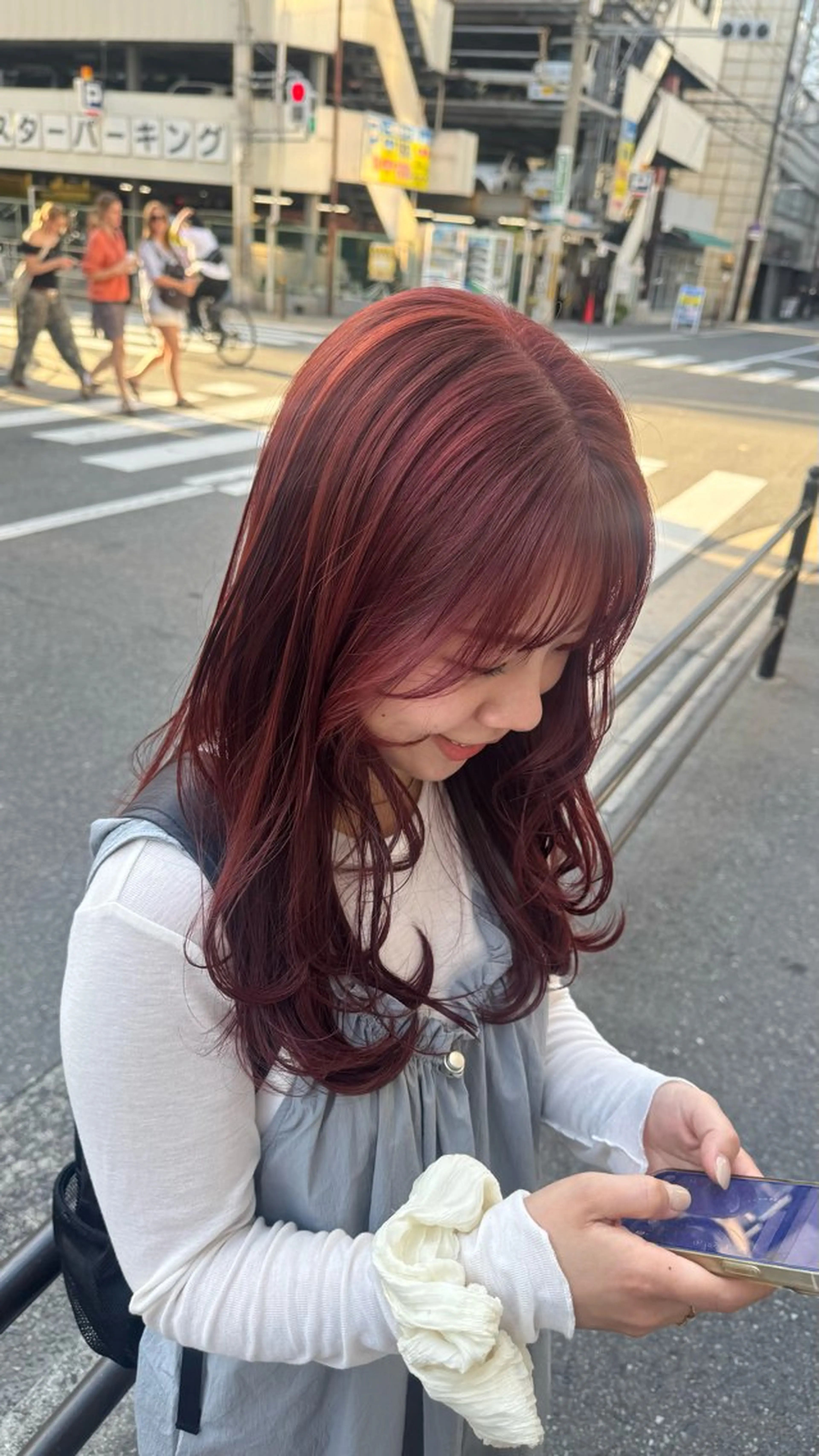 ロング カラー 松谷 美和のヘアスタイル