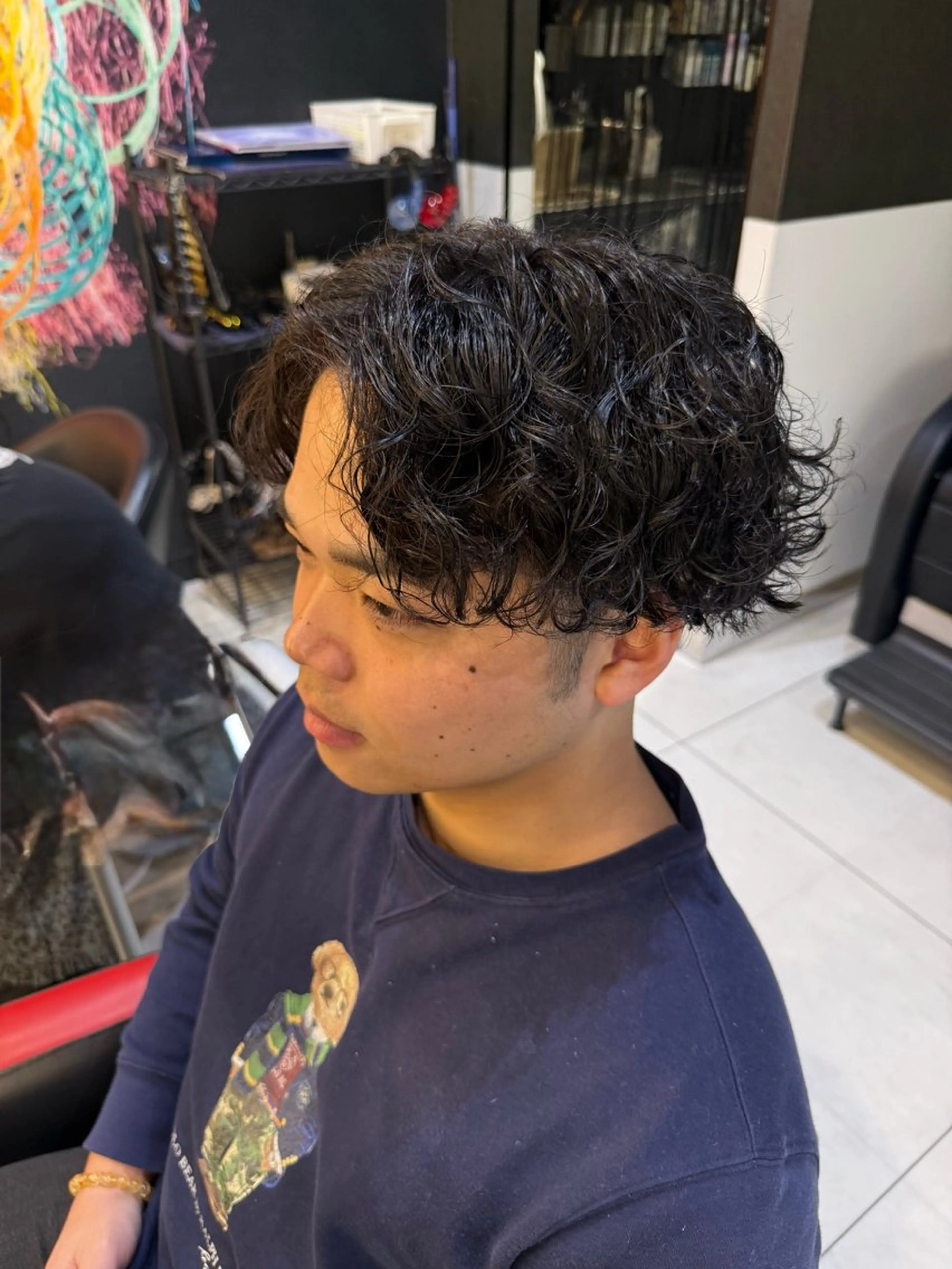 パーマ メンズ カット パーマ トリートメント レディースモデル募集 無料/田中海斗のヘアスタイル