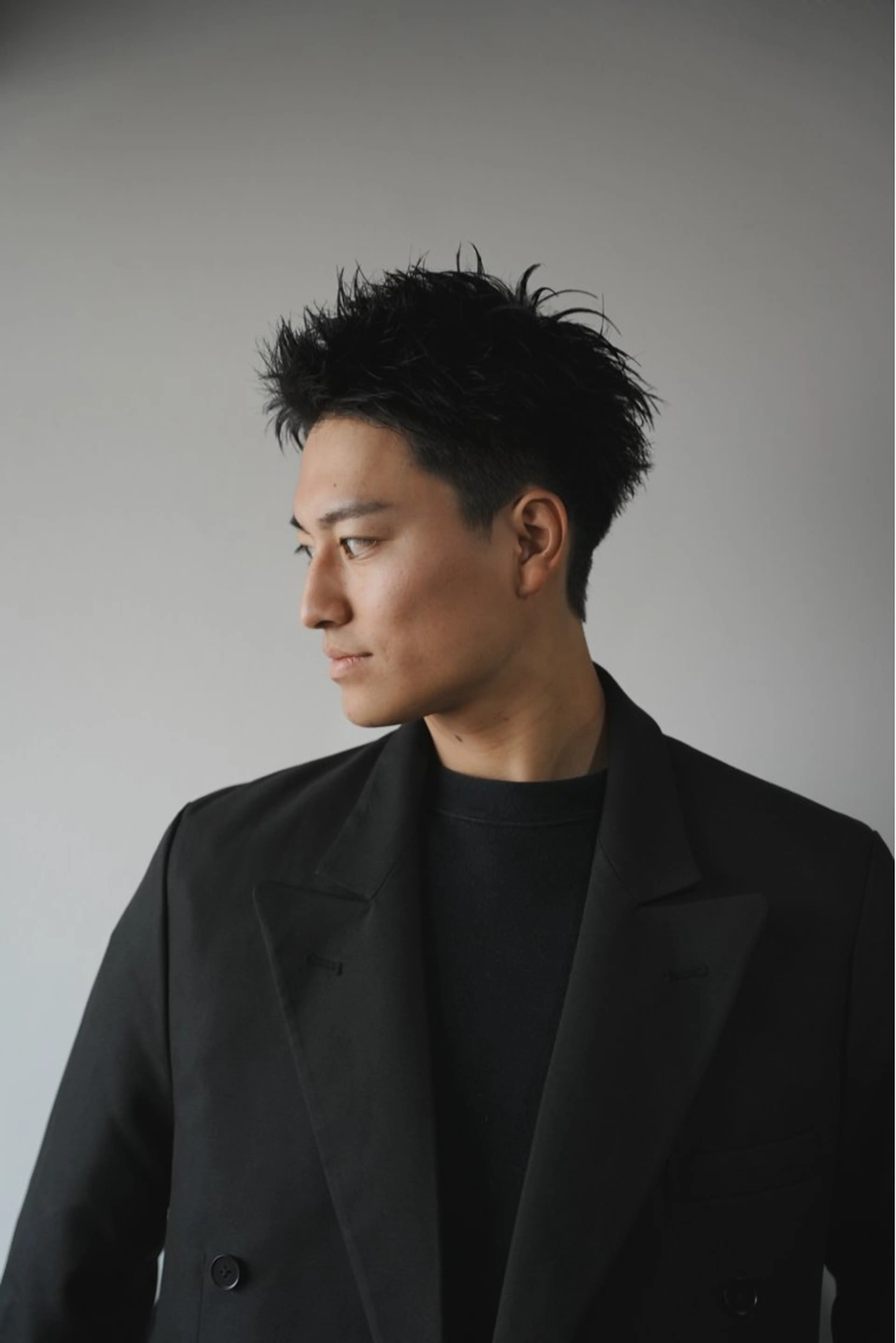 ショート メンズ カット スパイキーショート パーマ　具志堅　太志のヘアスタイル