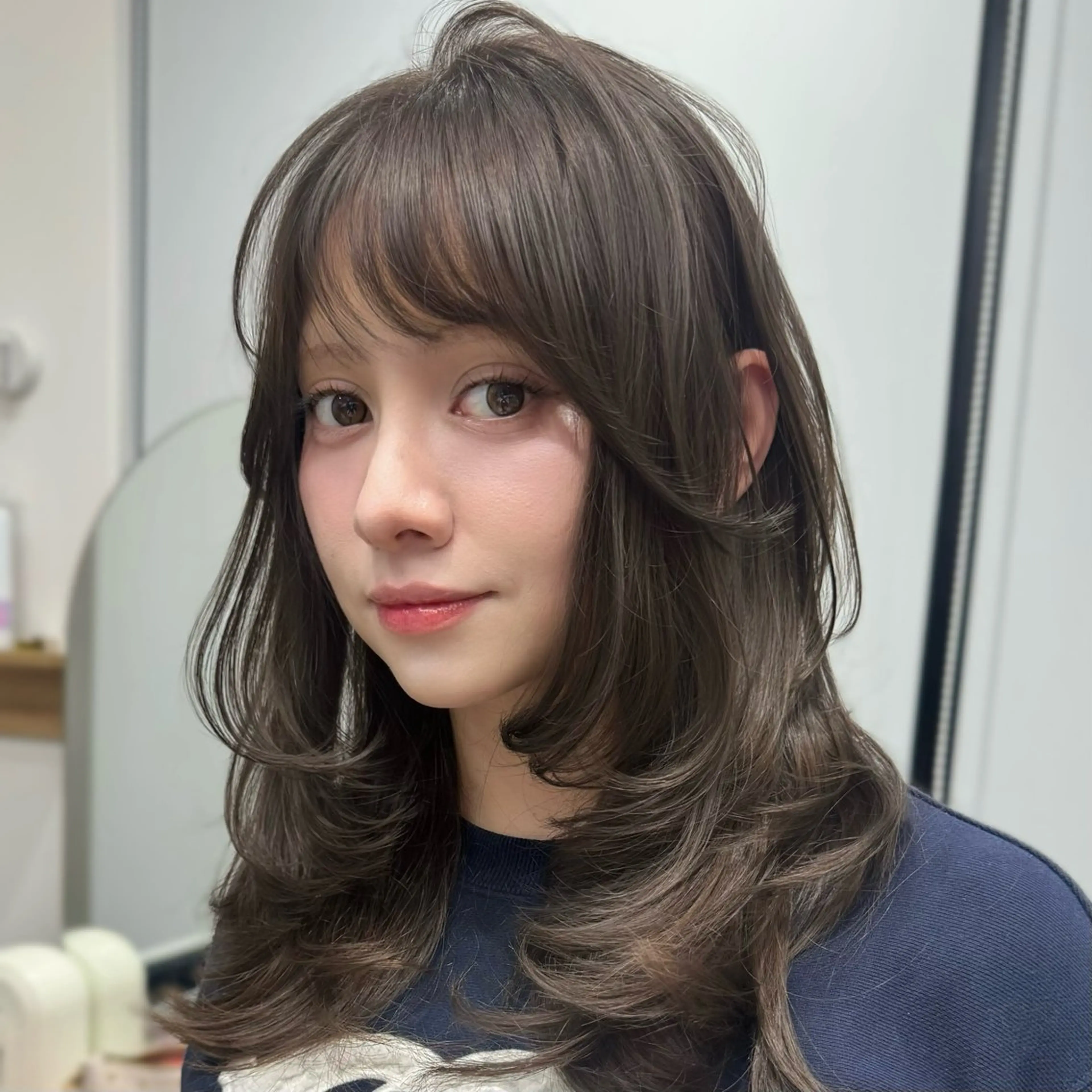 セミロング レイヤーカット カット ヘアカラー トリートメント 透明感🍨レイヤー ヘアセット/miyuのヘアスタイル