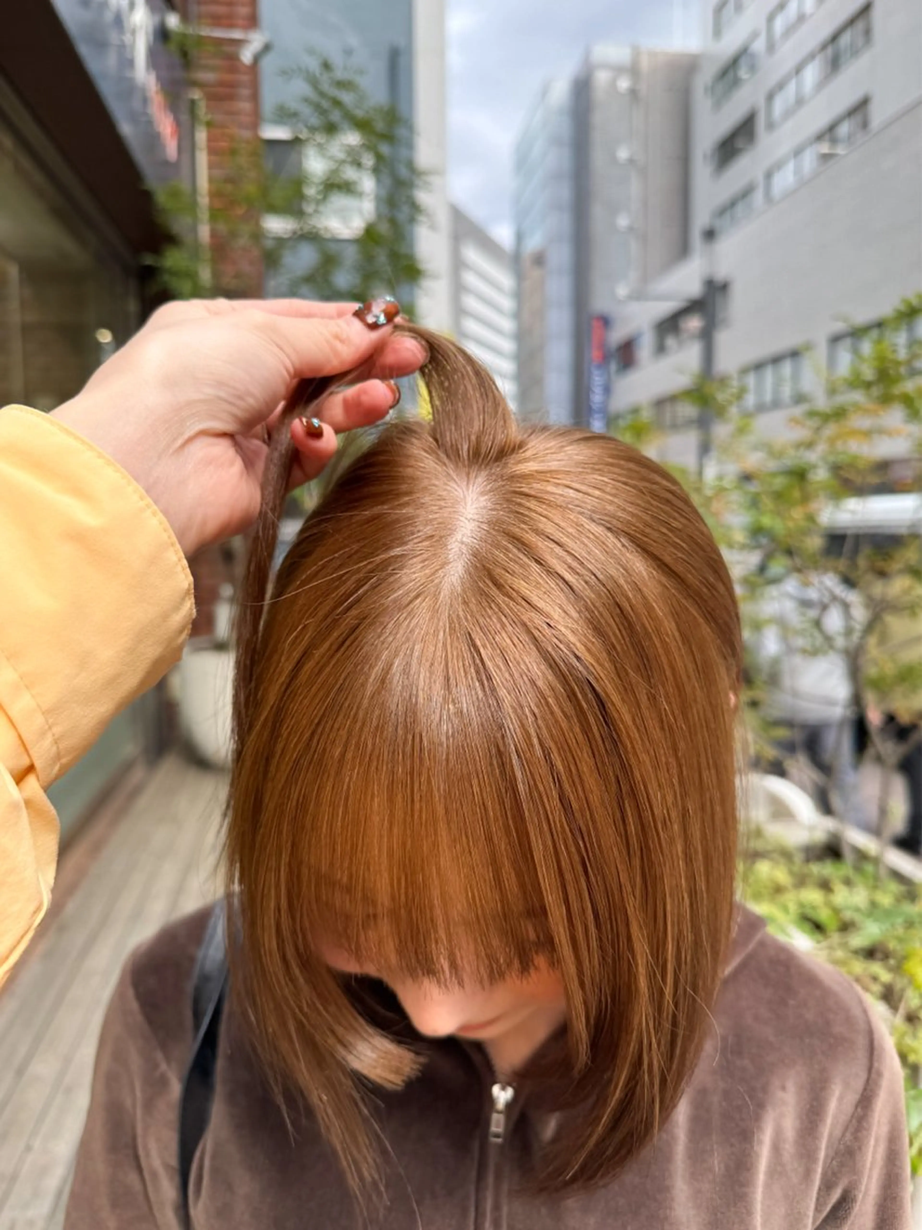 ショート カラー ベージュカラー ブリーチ ダブルカラー ブリーチなしカラー Seeknext // Rukaのヘアスタイル