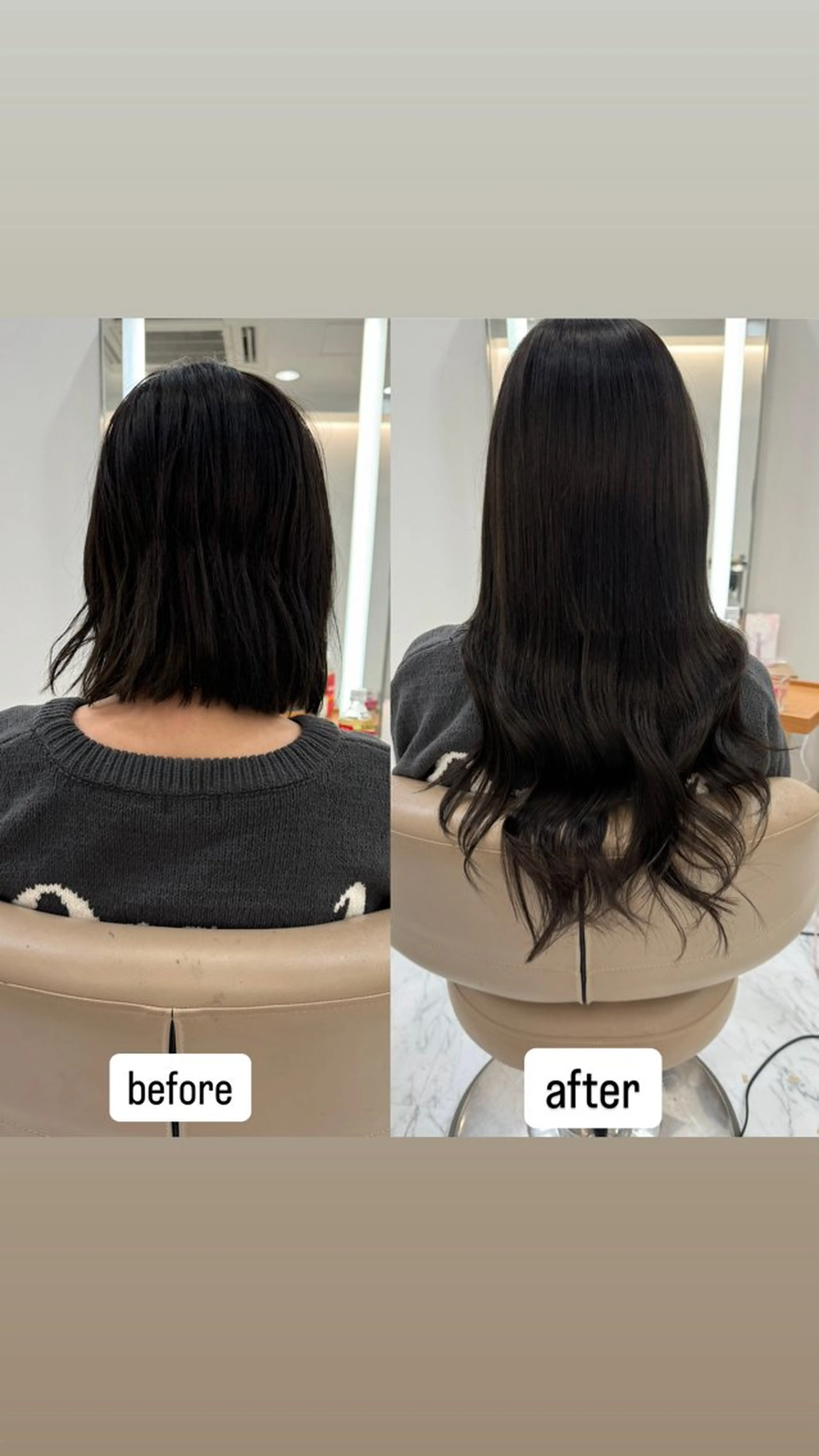 セミロング シールエクステ エクステ 濱川響太レディース カットモデルのヘアスタイル