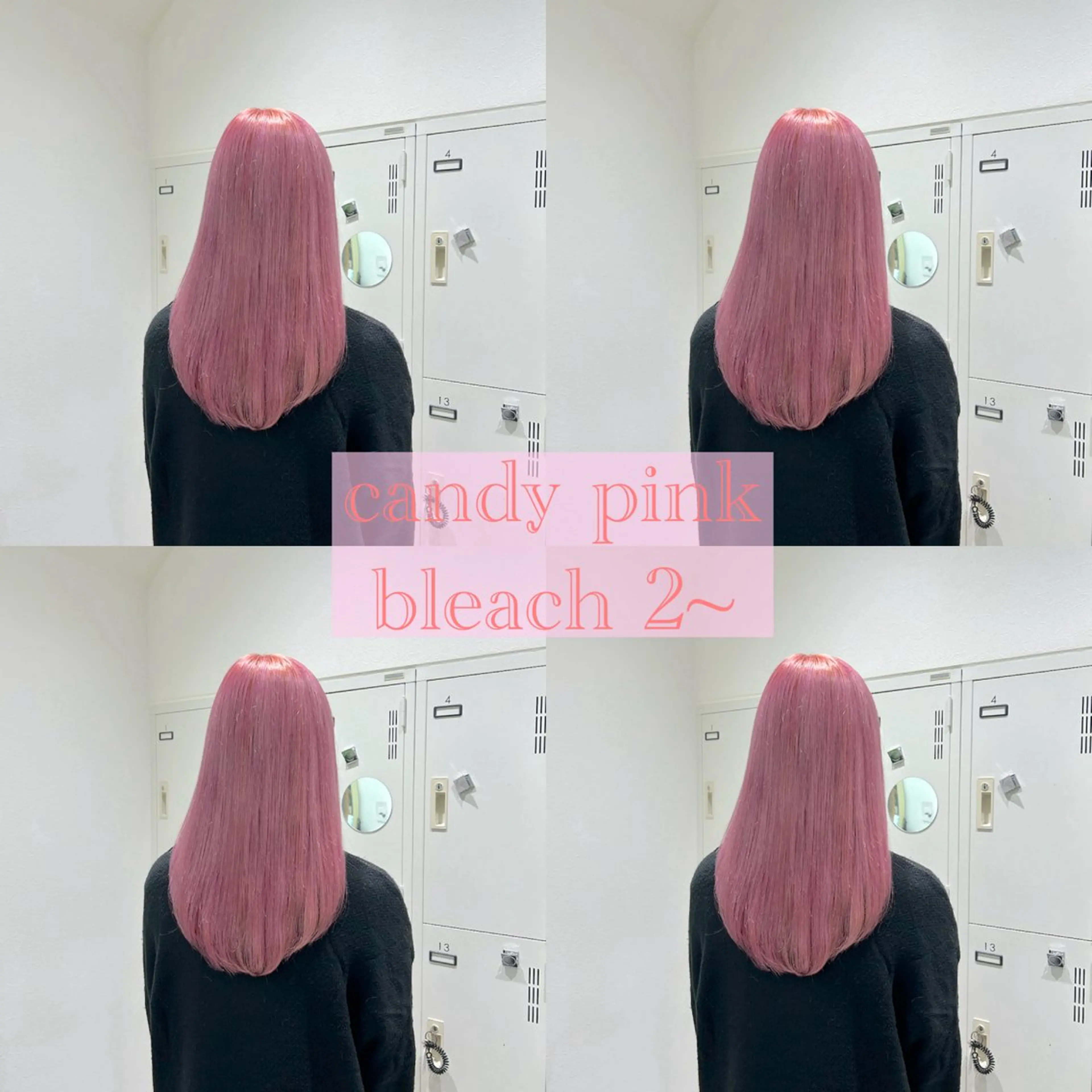 セミロング カラー ブリーチ ヘアカラー トリートメント ピンクカラー🎀/ ミルクティー🍼花音のヘアスタイル