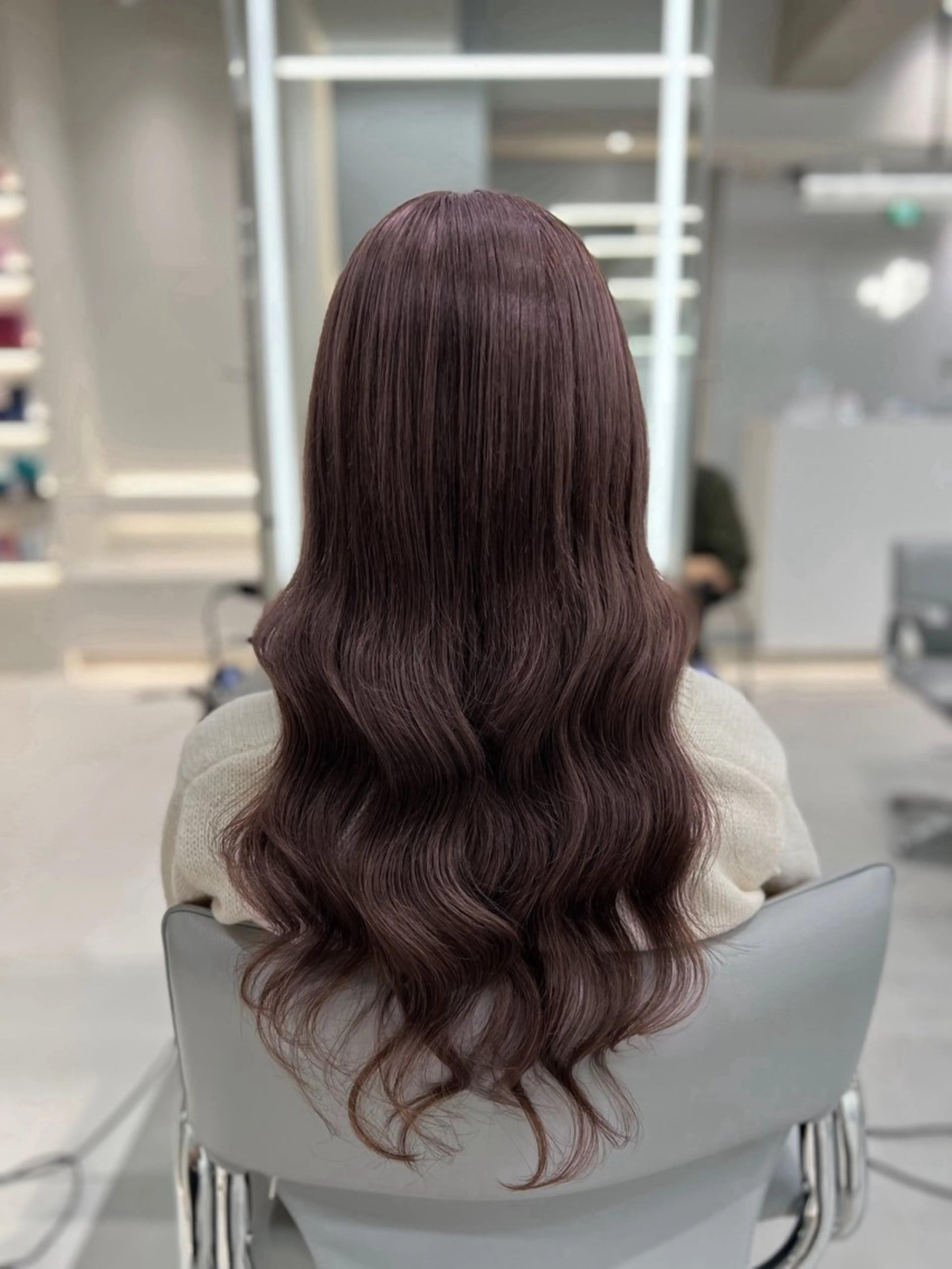 ロング カラー ヘアアレンジ シールエクステ アッシュ バレイヤージュ ベージュカラー 黒髪 ar+ ❤︎ maiのヘアスタイル