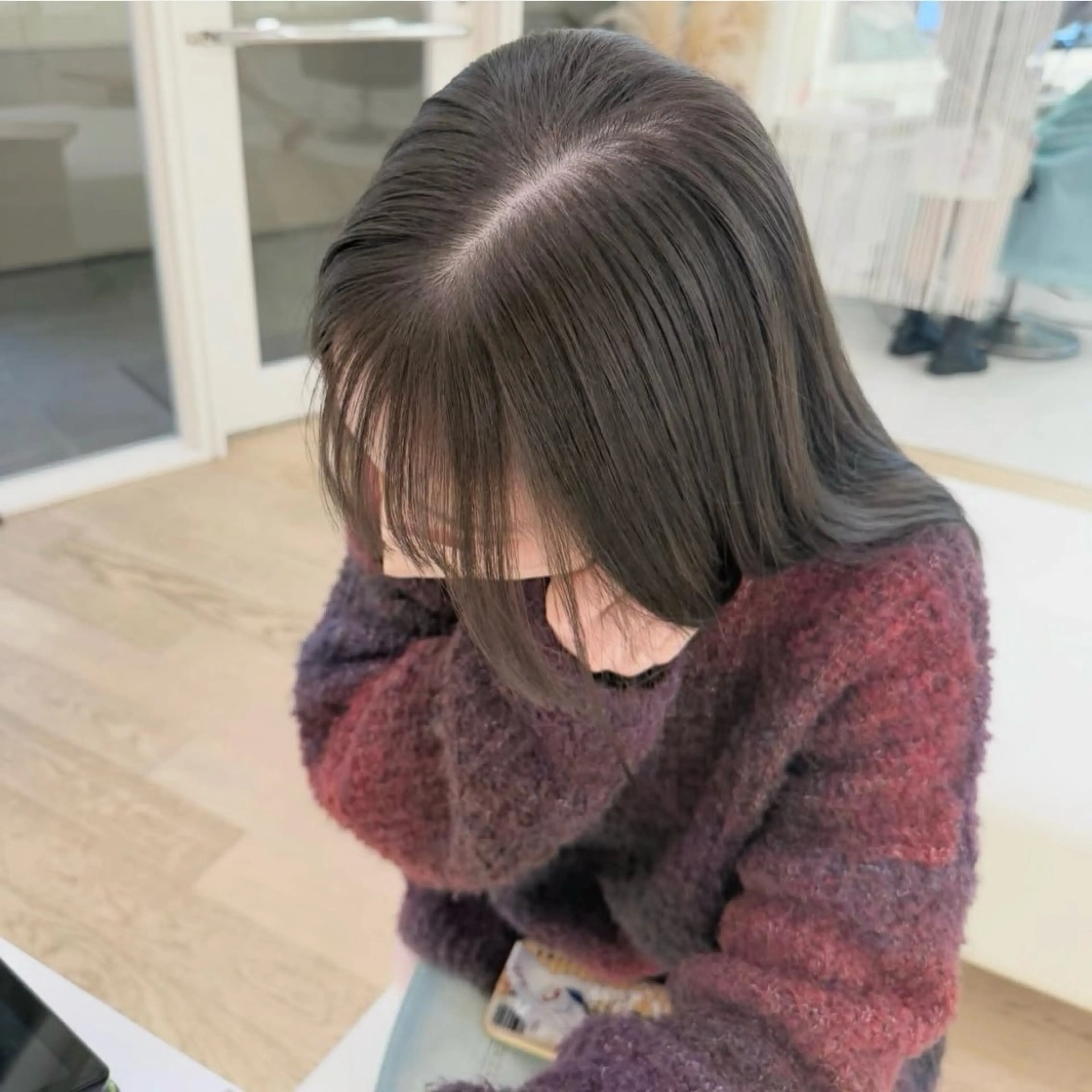 ロング カラー ベージュカラー グレージュ オリーブグレージュ オリーブグレー ParveMix いしいまお🌼のヘアスタイル