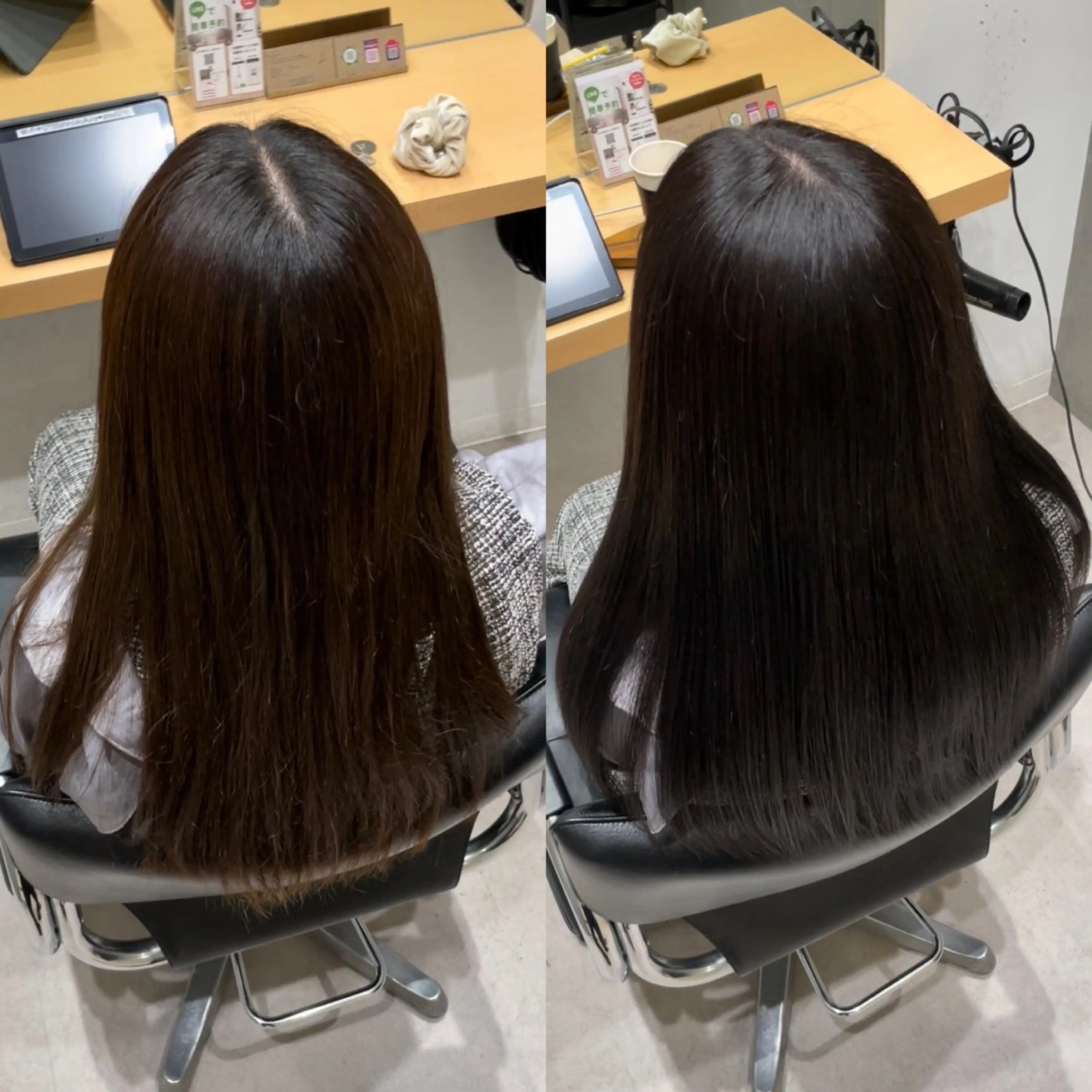 セミロング カラー アディクシーカラー 透明感カラー エドルカラー グレージュ トリートメント 髪質改善ヘアケア 艶髪特化/上田のヘアスタイル