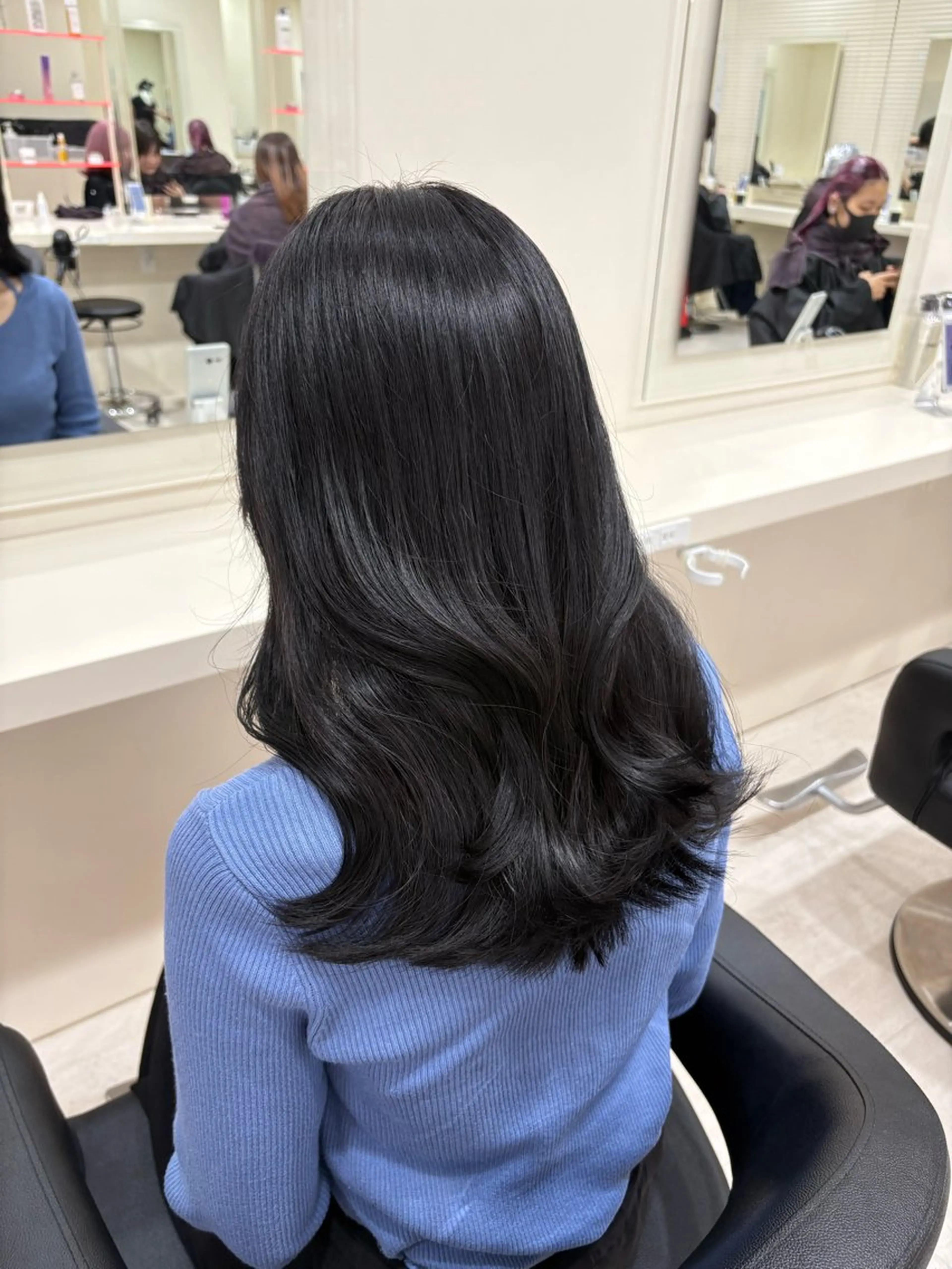 セミロング カラー ヘアカラー 💟RINNA 艶カラー💟のヘアスタイル