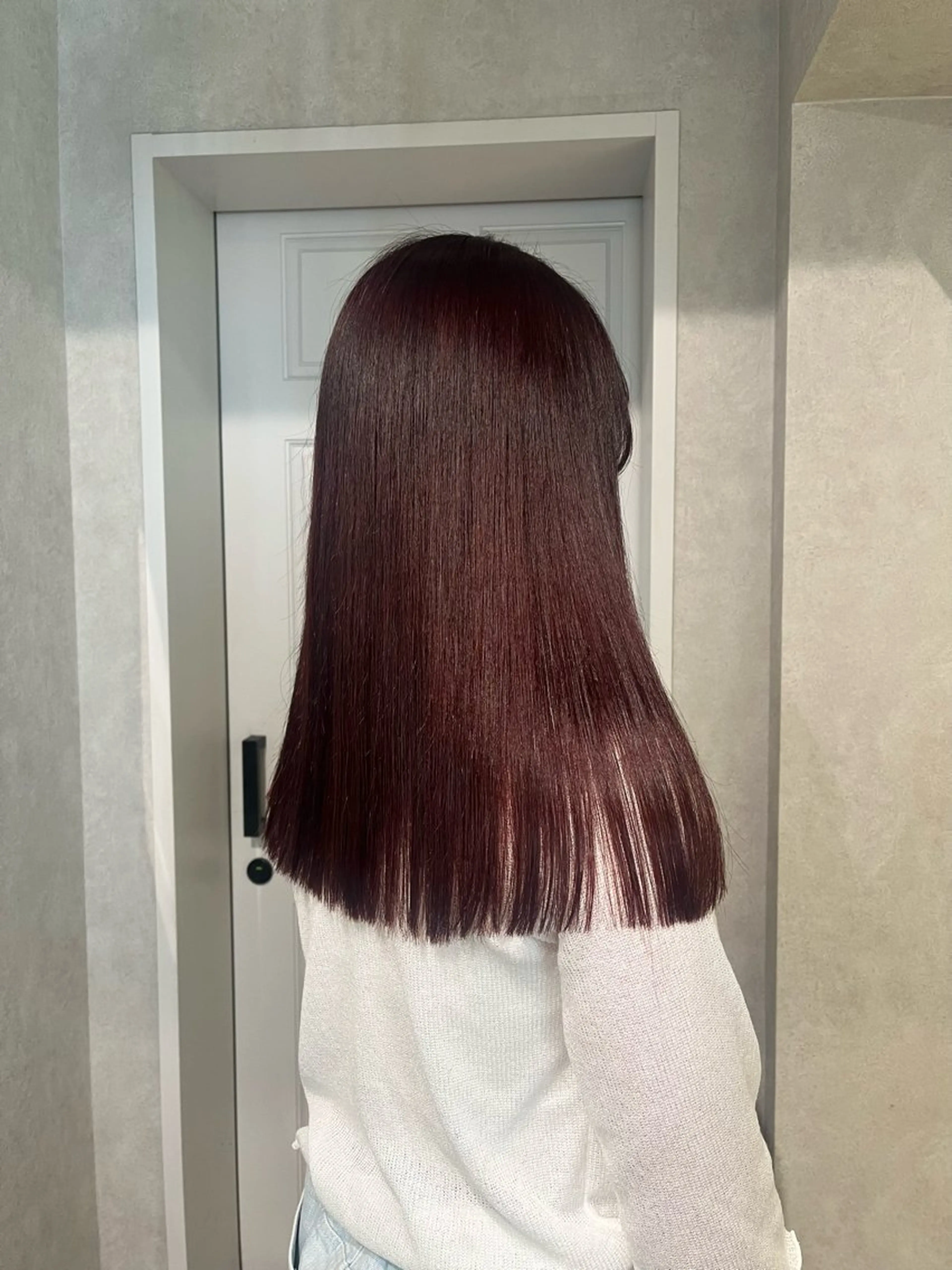 ロング カラー レッドカラー ヘアカラー レイヤー/艶カラー/ KIHO🥥︎のヘアスタイル