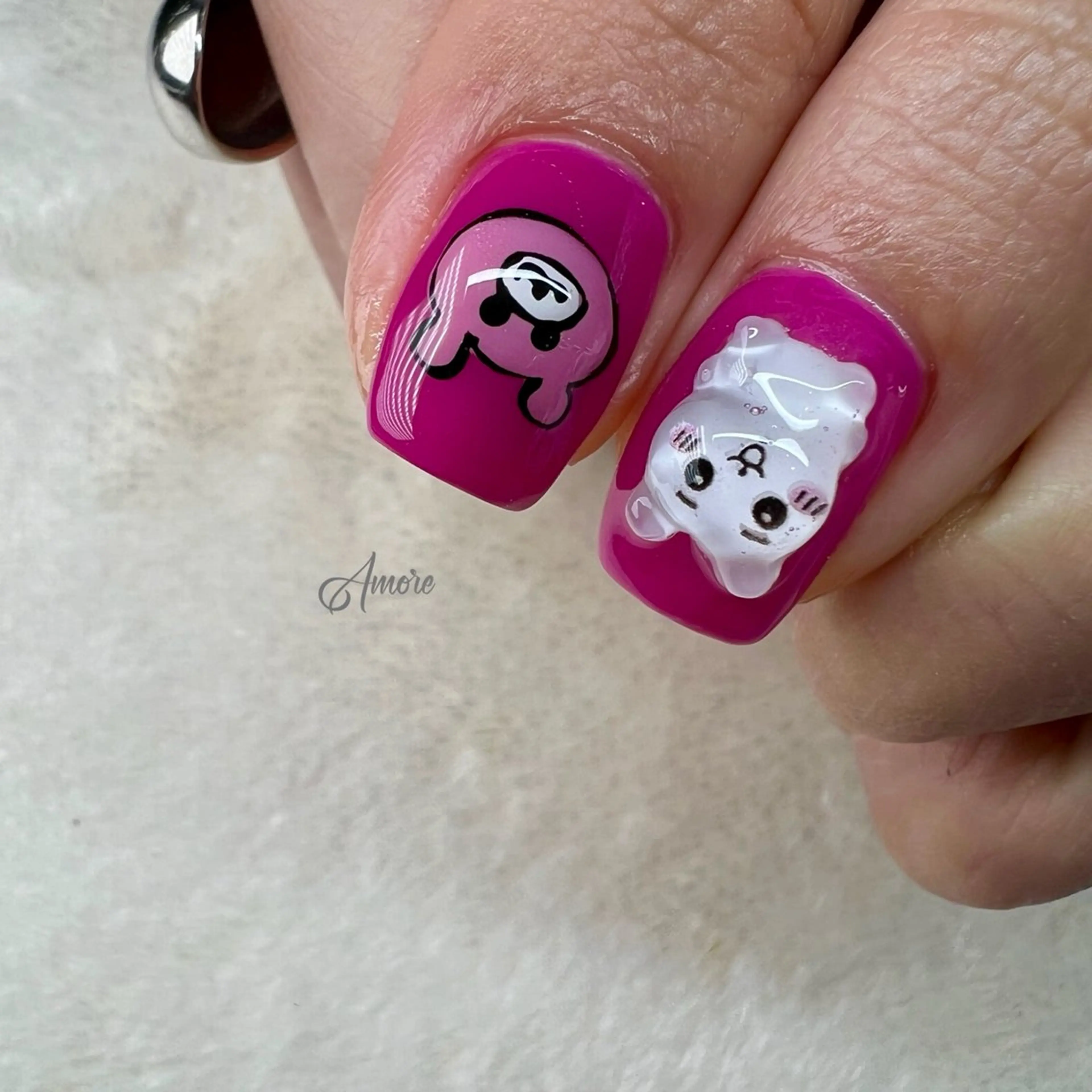 ネイル ジェルネイル キラキラネイル 韓国ネイル パラジェル 冬ネイル You kyehwaのネイルデザイン