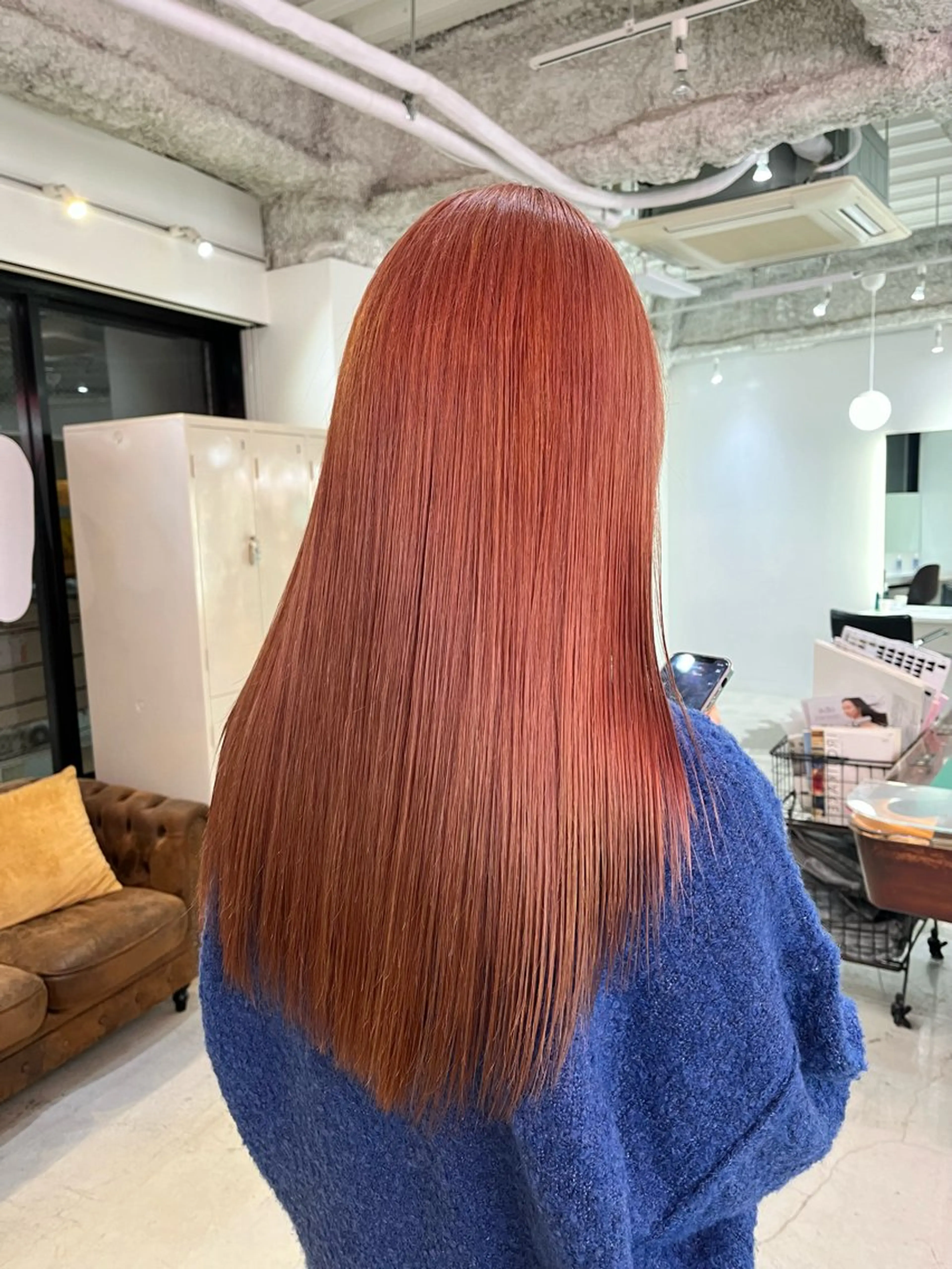 ロング カラー カット 縮毛矯正 トリートメント ハイトーンを育てる ブリーチカラー/牧原のヘアスタイル