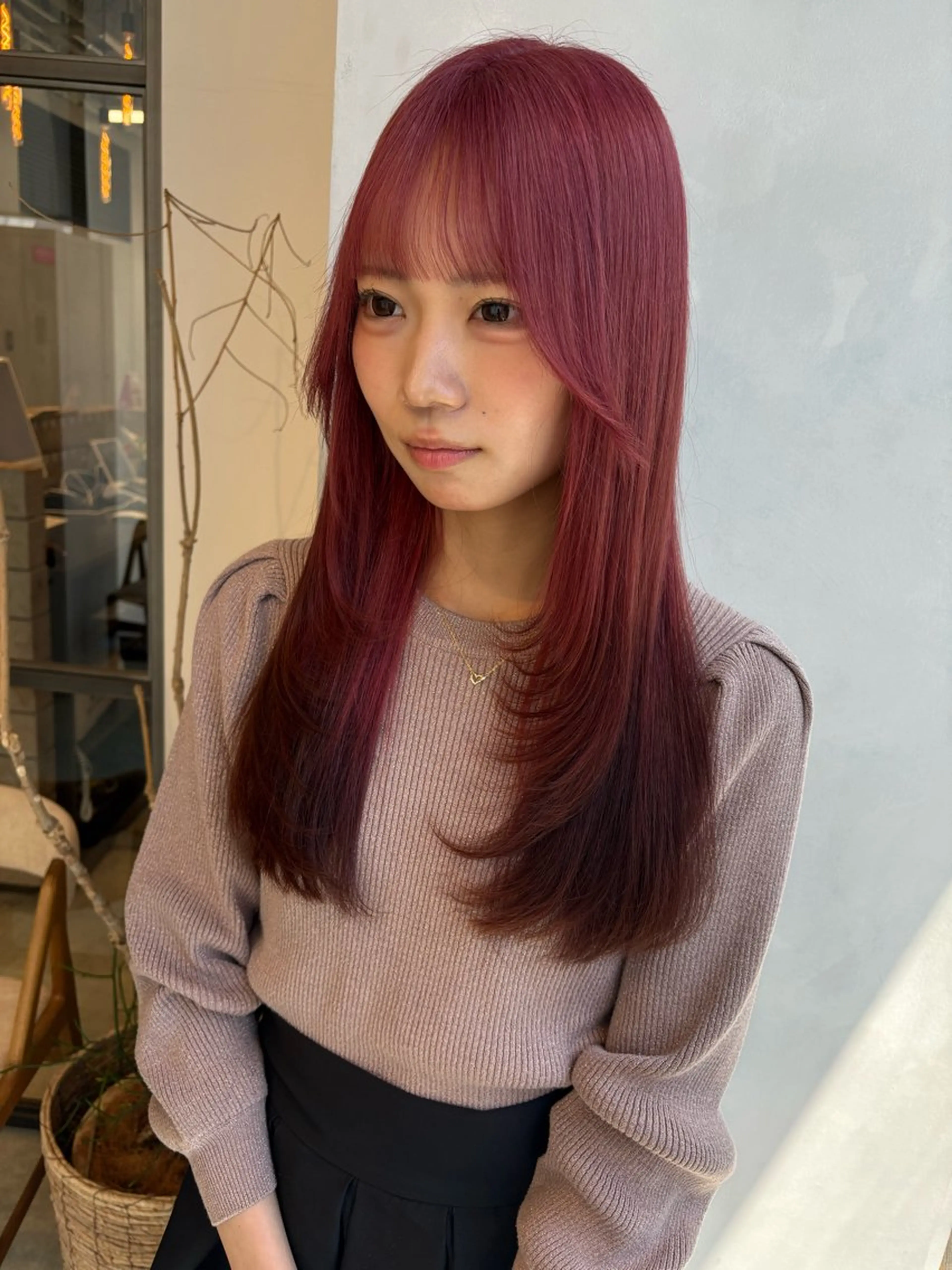 ロング レイヤーカット カット ヘアカラー 渋谷ハイトーン/ デザインカラー阿部のヘアスタイル