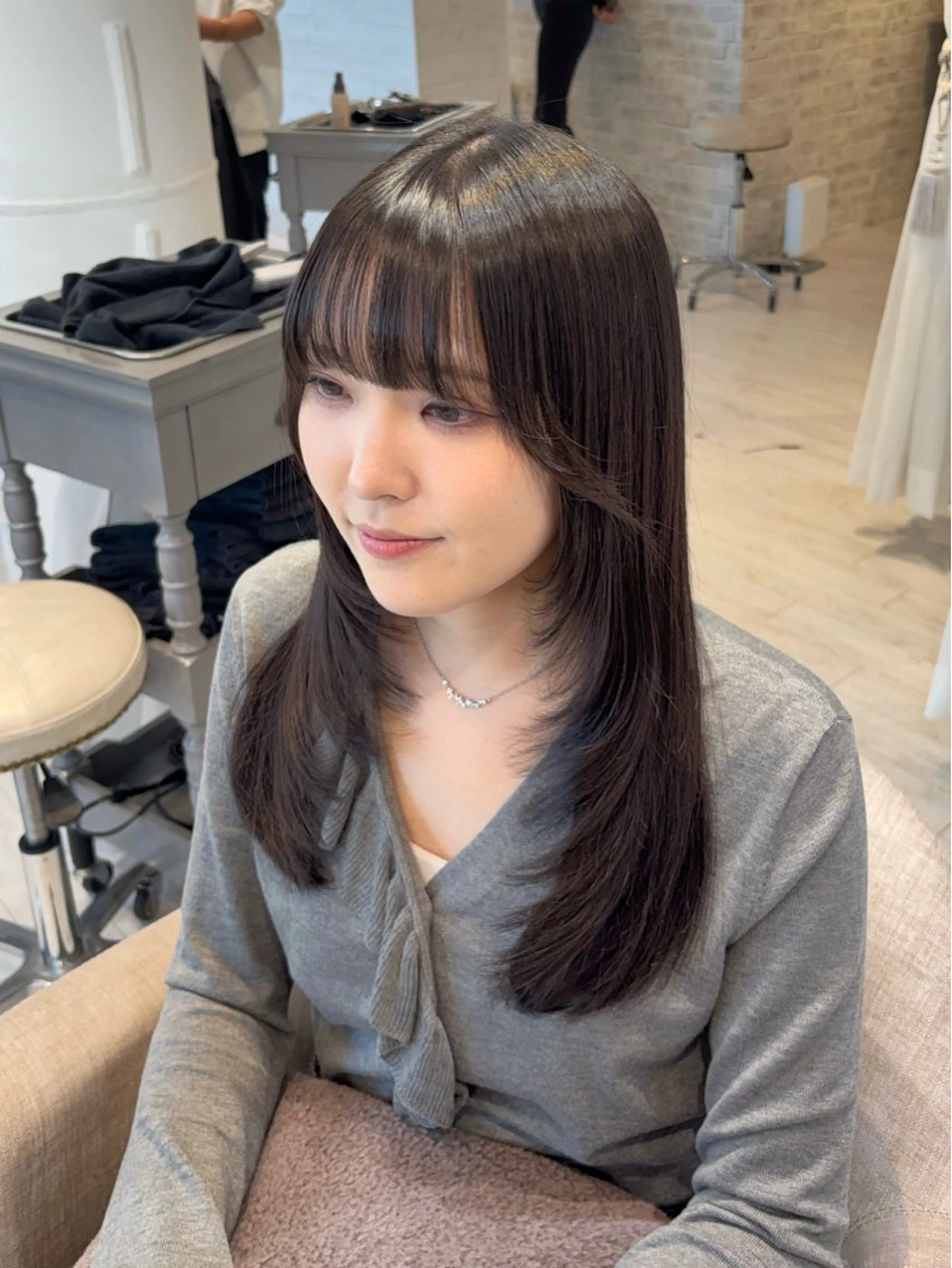 セミロング レイヤーカット カット トリートメント ボブ/レイヤー/ 茉莉花のヘアスタイル