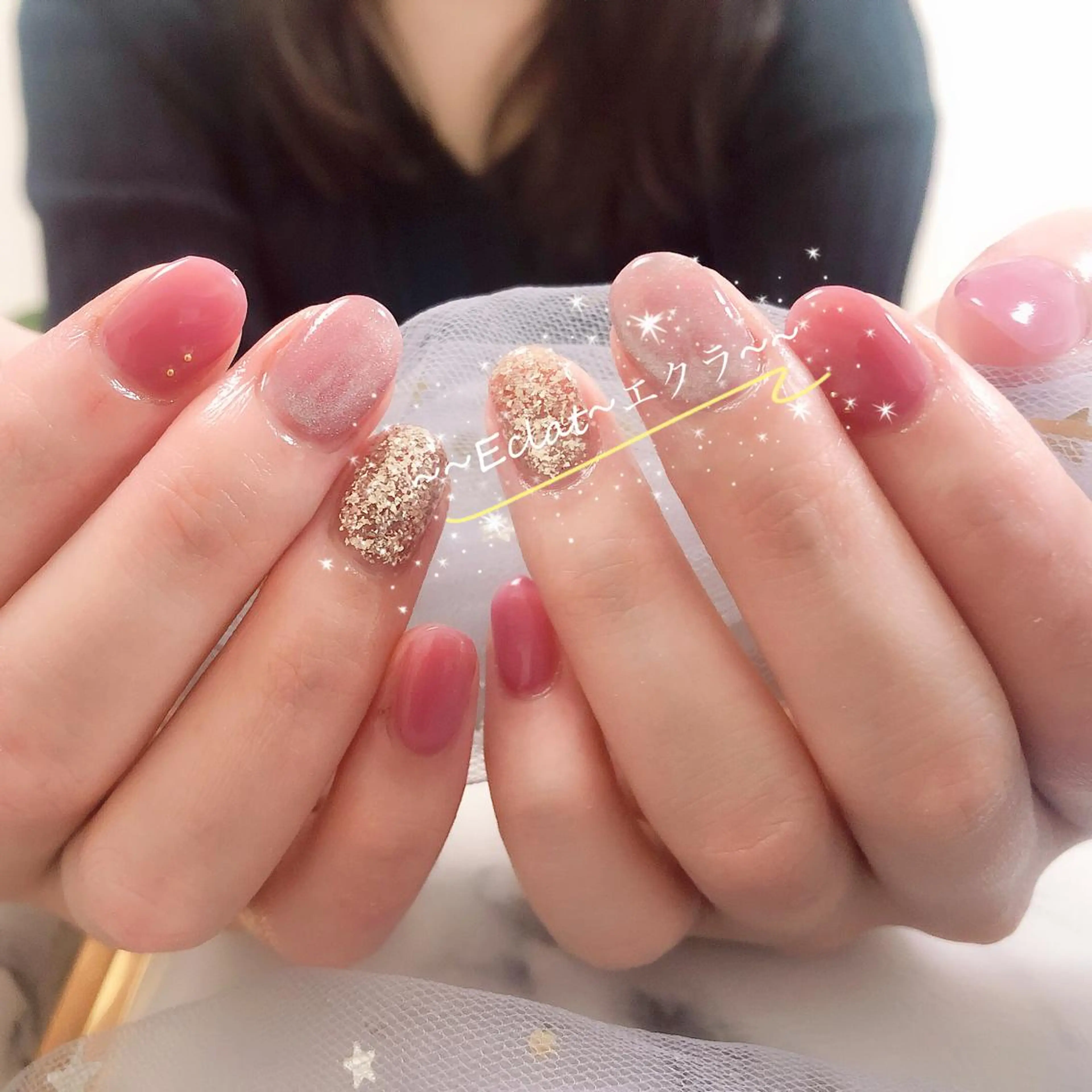 ネイル ハンドネイル ネイルサロンエクラ 🫧Shizukaのネイルデザイン