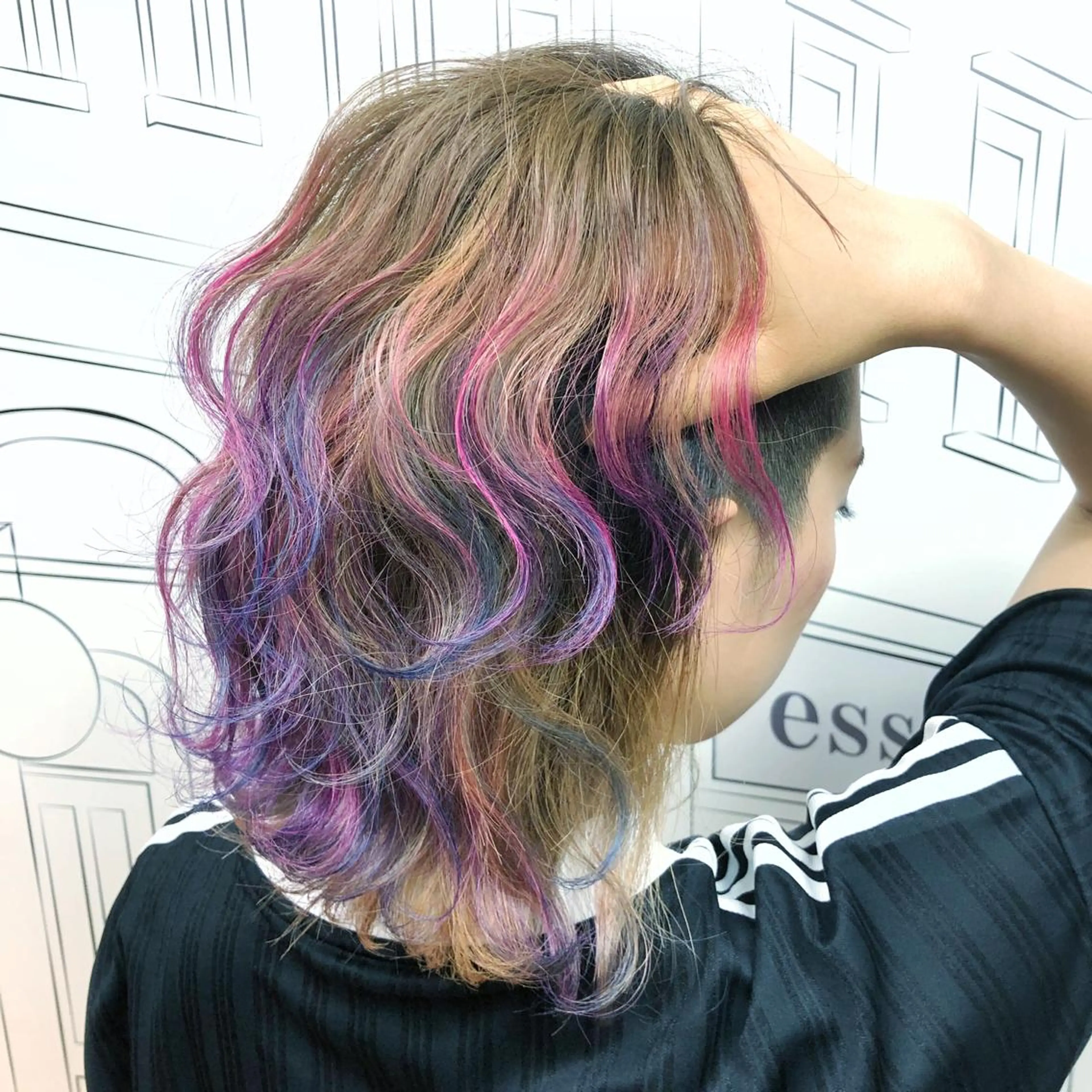 ミディアム カラー ブルーカラー ピンクカラー パープルカラー ユニコーンカラー レイヤー⭐️カラー ⭐️平川雅史のヘアスタイル