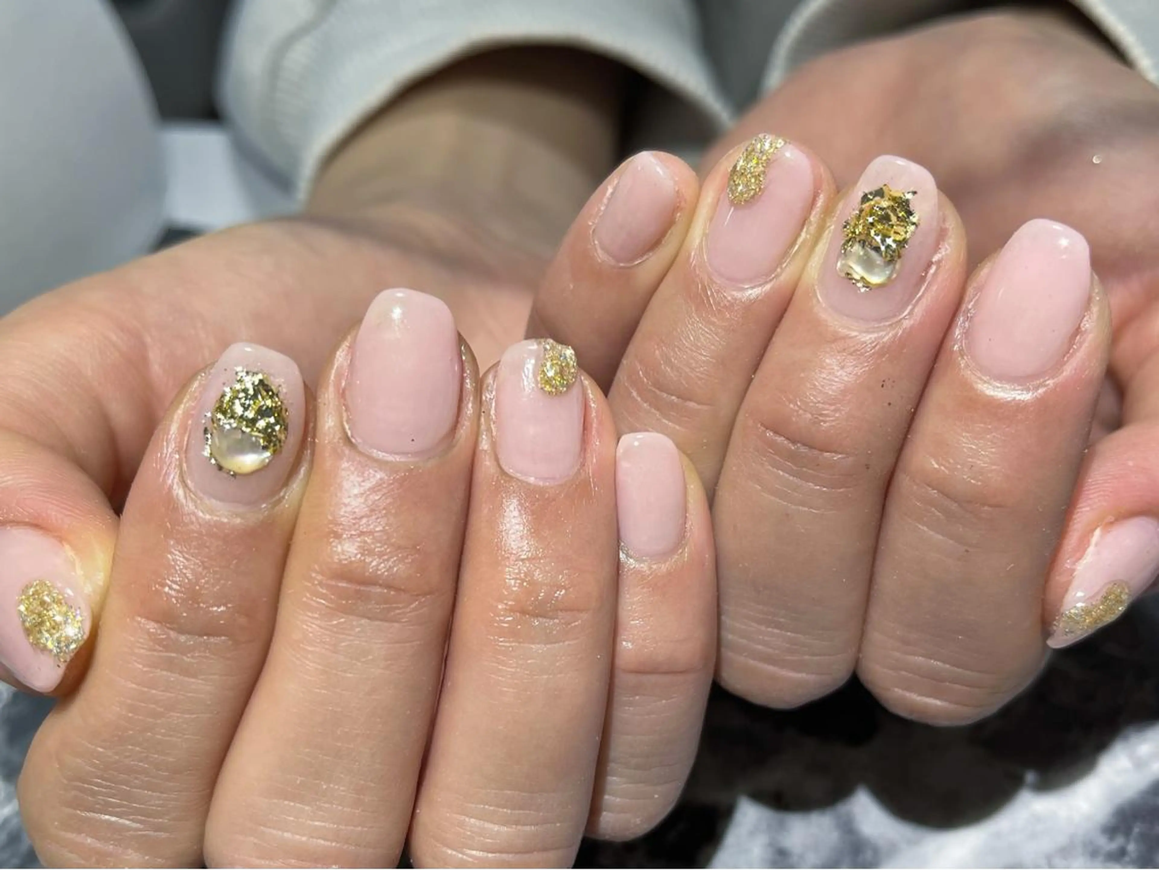 ネイル フットネイル ニュアンスネイル ピンク シンプルネイル 春ネイル nail fufla ♡yamane♡のネイルデザイン