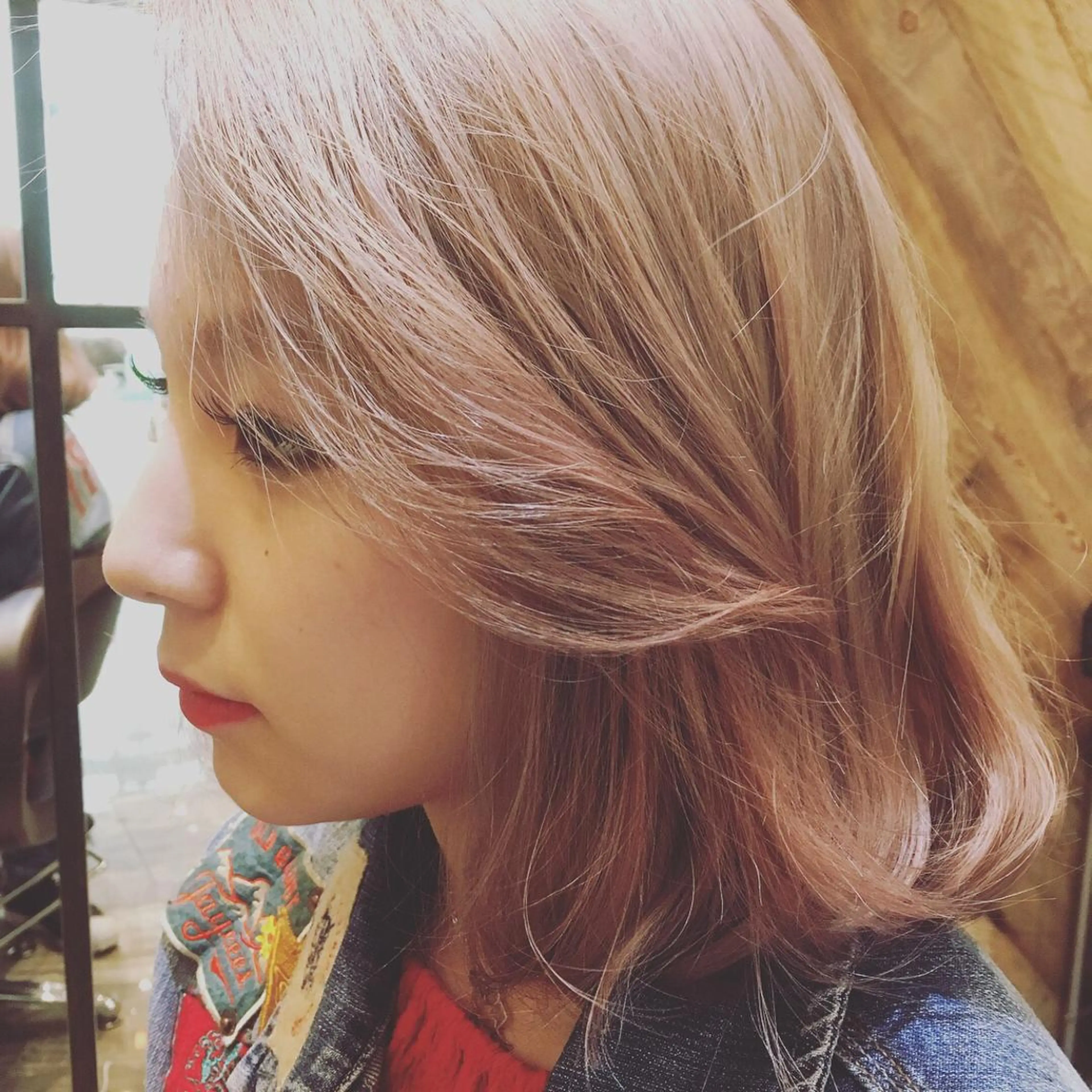 ミディアム カラー アッシュ ピンクカラー ピンクアッシュ 髪質改善✨艶髪✨ 古寺隆佑のヘアスタイル