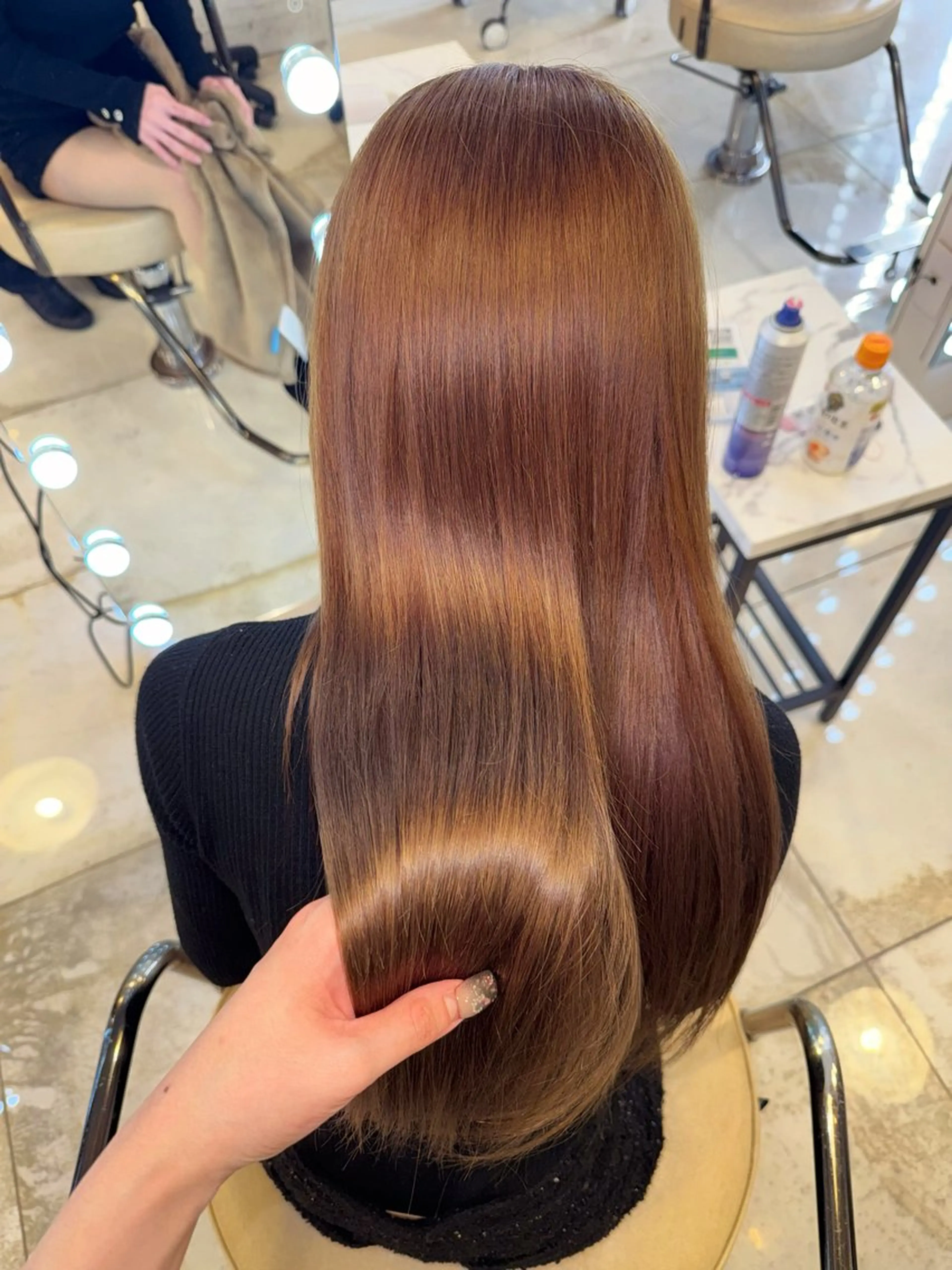 ロング カラー 透明感カラー ヘアカラー トリートメント ヘッドスパ ヘアセット HARUNA/原宿/ デザイン/カットのヘアスタイル