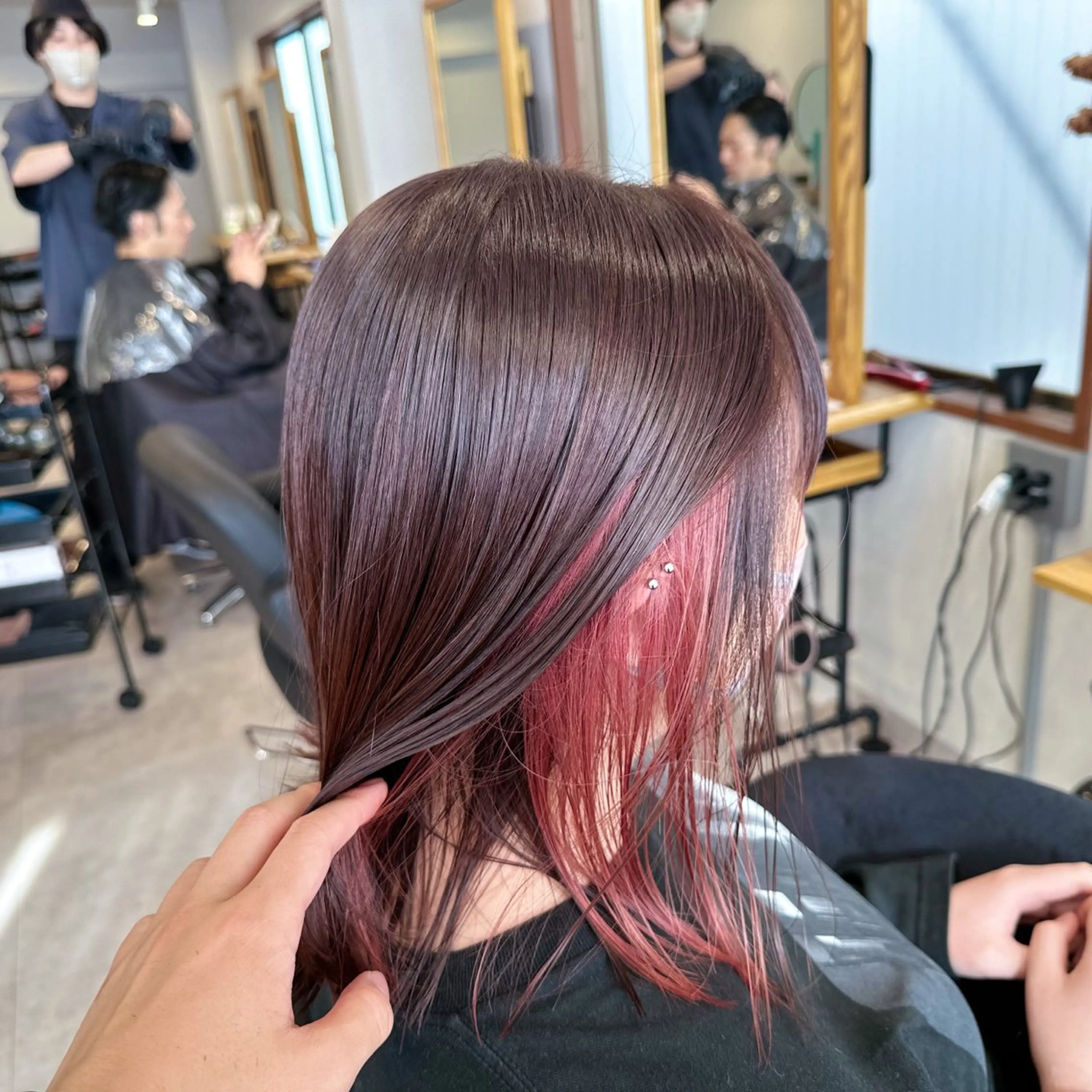 ミディアム カラー ピンクカラー 《髪質改善・縮毛矯正 /ブリーチ》坂本爽のヘアスタイル