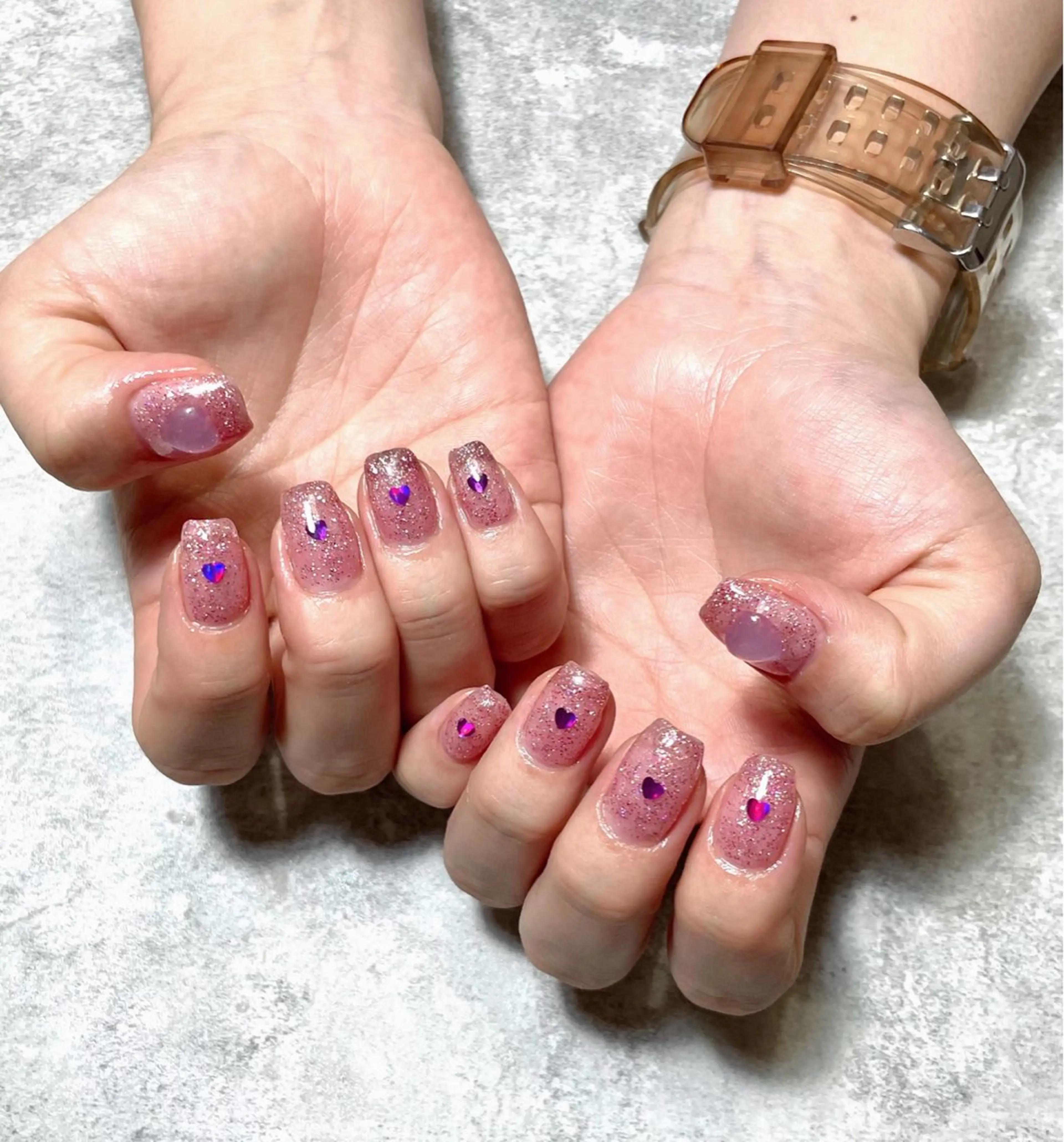 ネイル ハート nail moanaのネイルデザイン