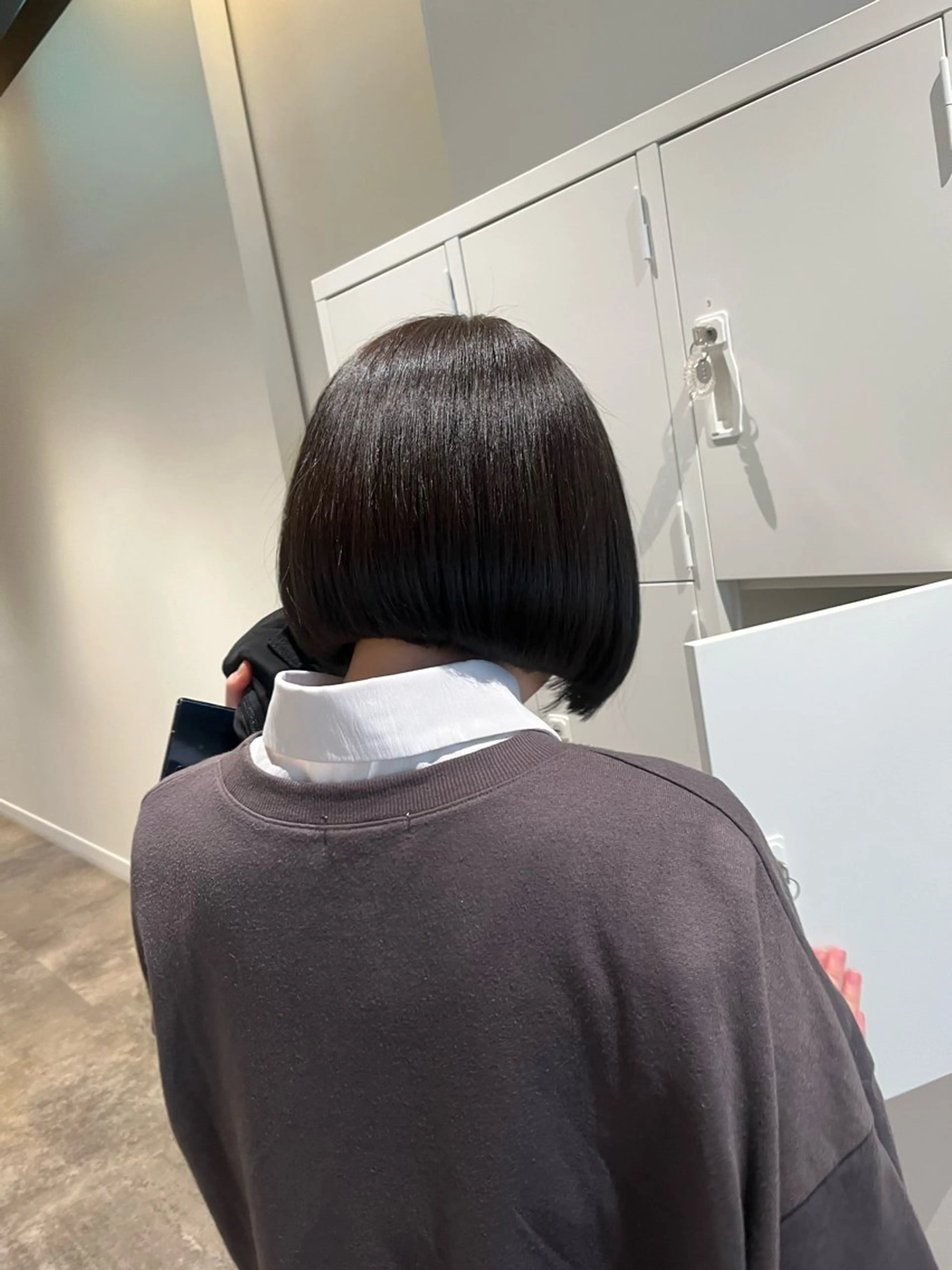 ミディアム ボブ カット マンツーマン 縮毛矯正/マユコのヘアスタイル