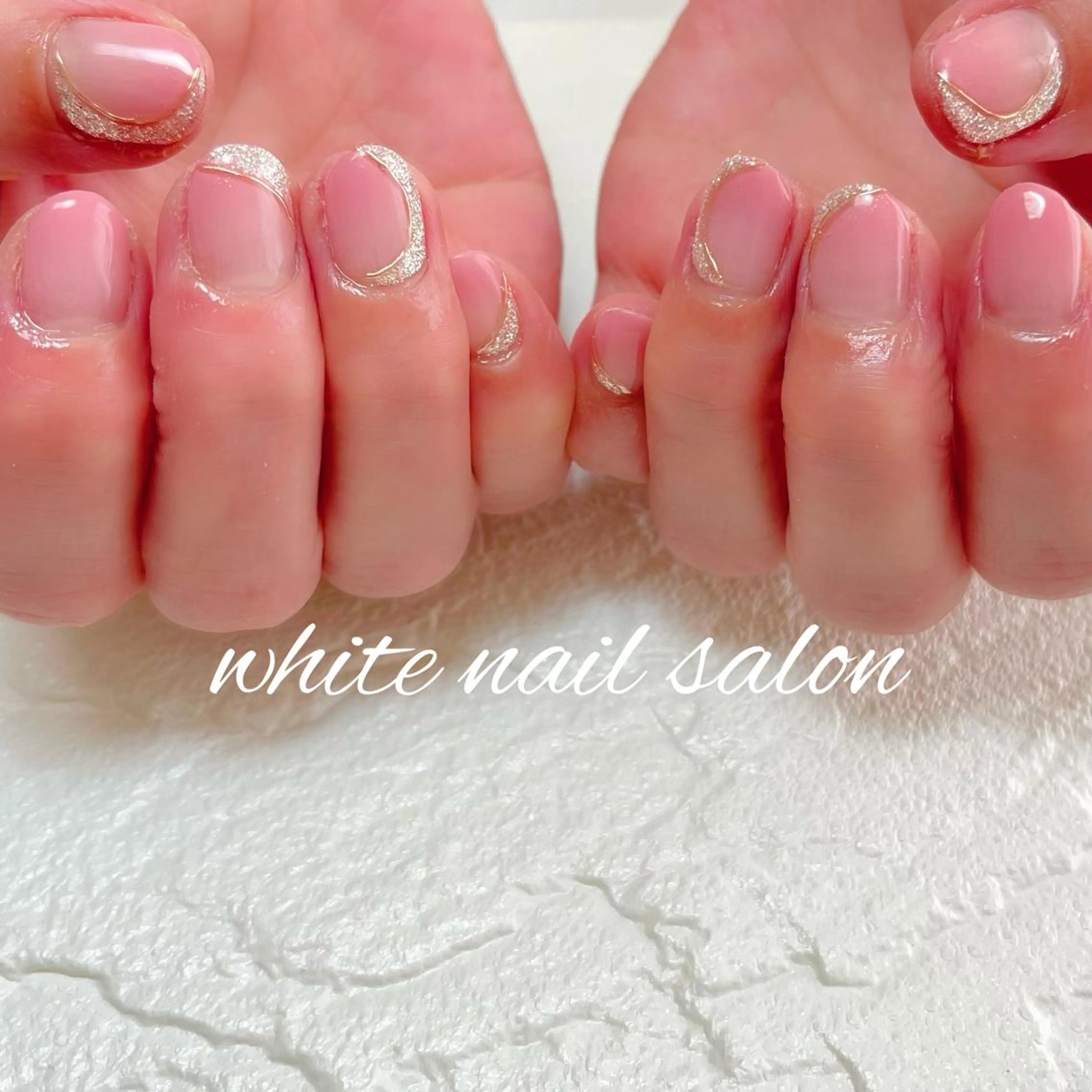 ネイル フットネイル ジェルネイル ハードジェル ラメ(グリッター) 持ち込み ハンドネイル white nail salonのネイルデザイン