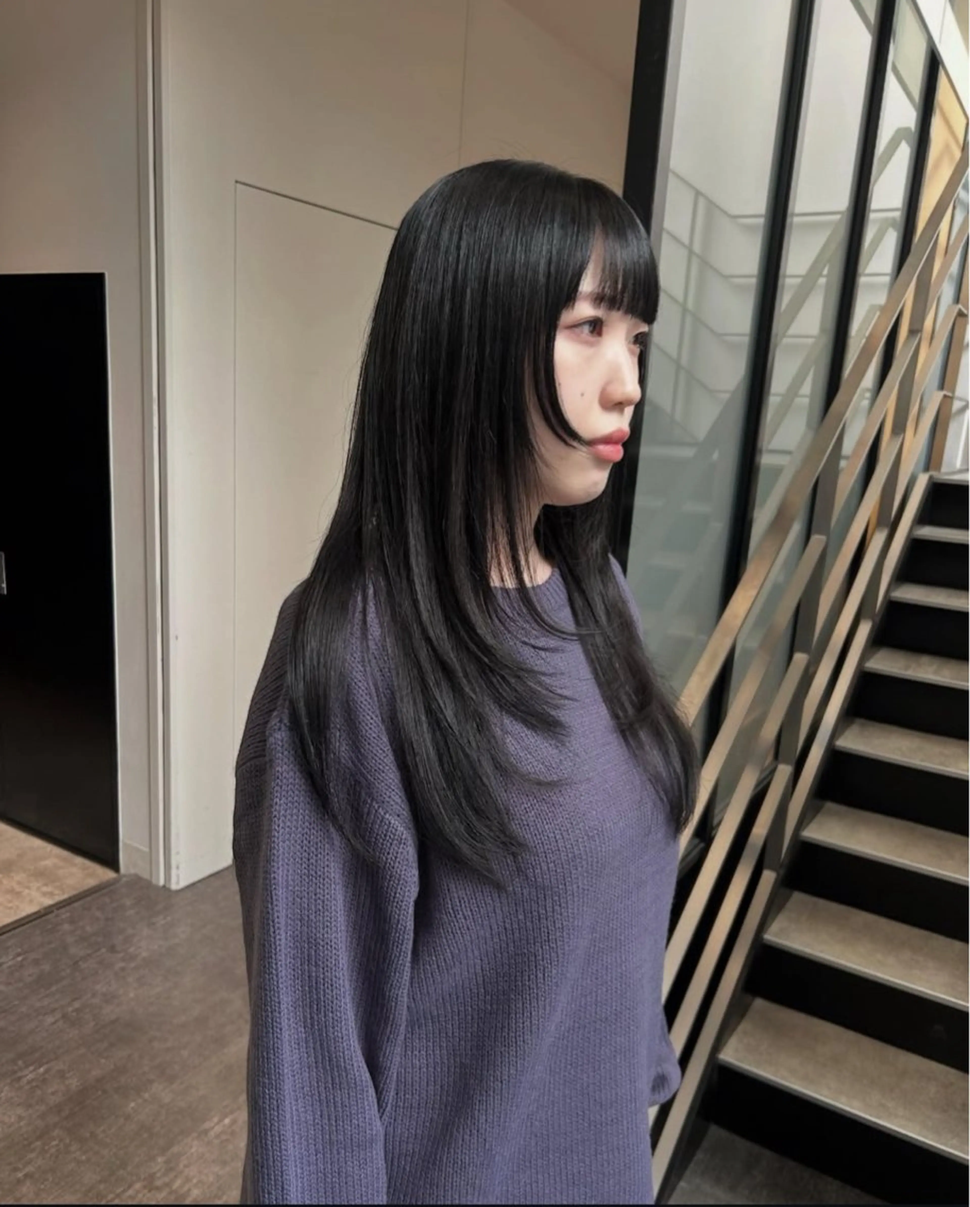 ロング カラー ヘアアレンジ キッズ 黒髪 レイヤーカット ロング カット ヘアカラー stylist 🌸 kana.のヘアスタイル