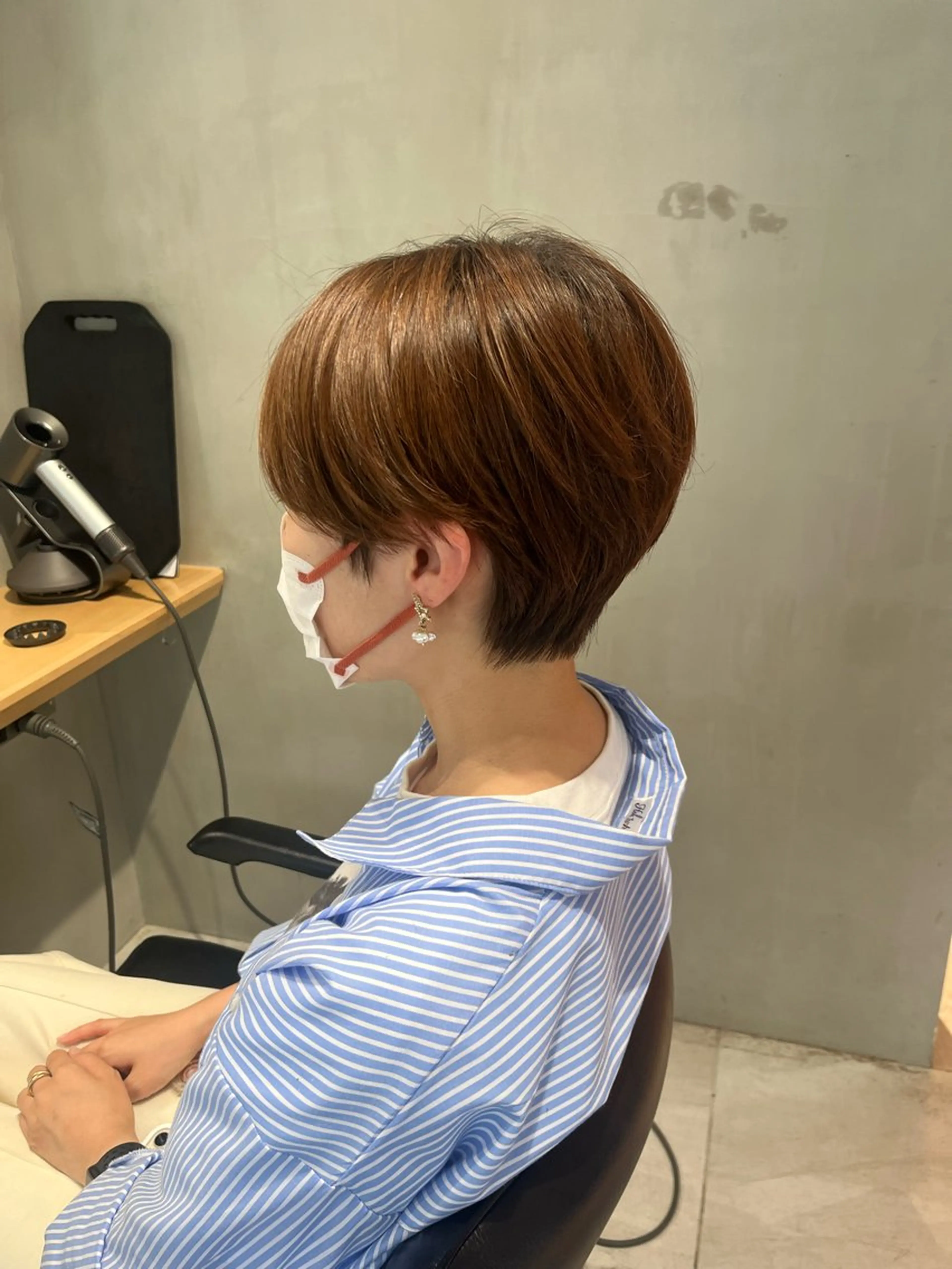 ショート ハンサムショート ショートヘア ナミ🩶暗髪/暖色 ❤️/透明感/縮毛のヘアスタイル