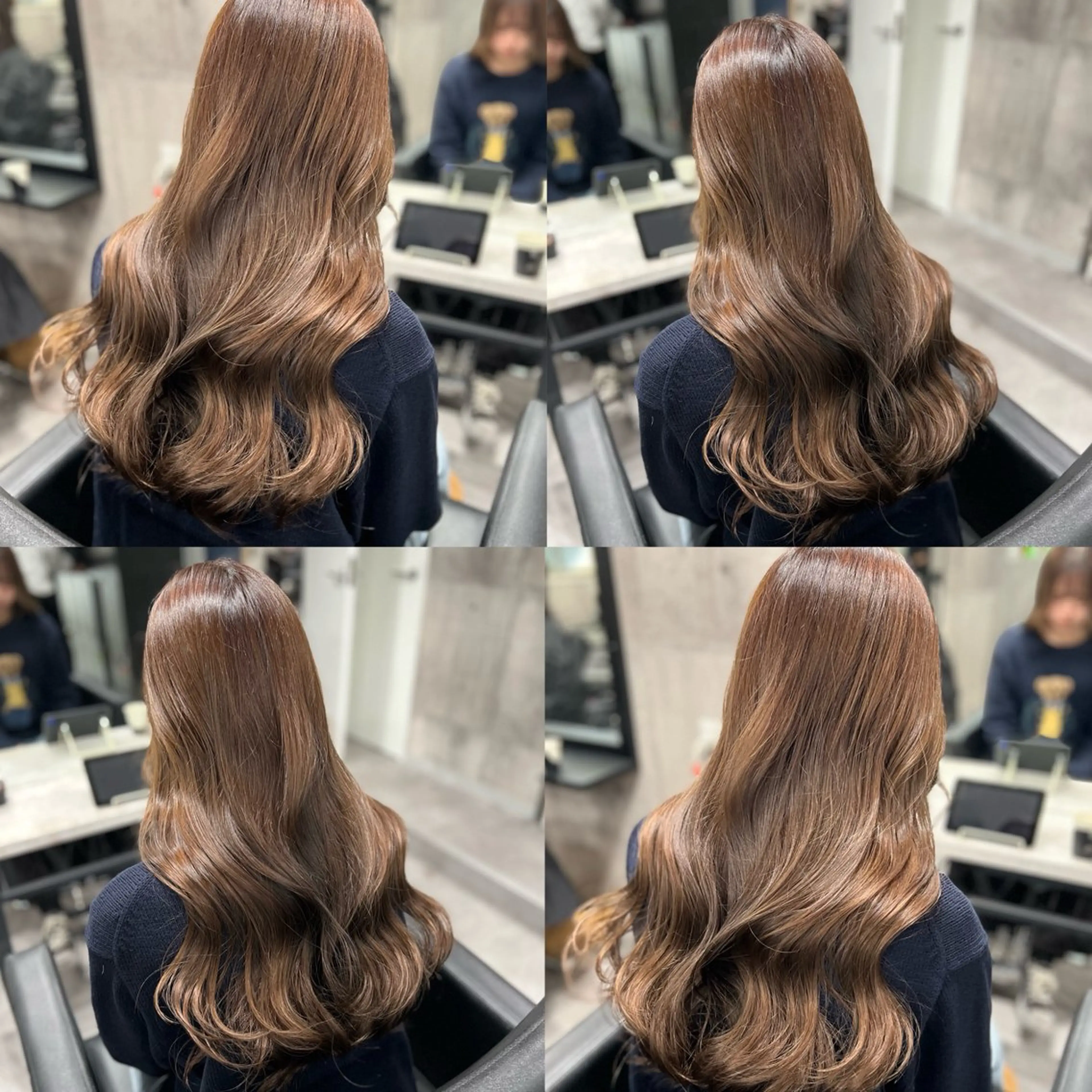 【ミルクティーブラウン系カラー🧸】カット＋ブリーチ無しダブルカラー＋ケアトリートメントの写真