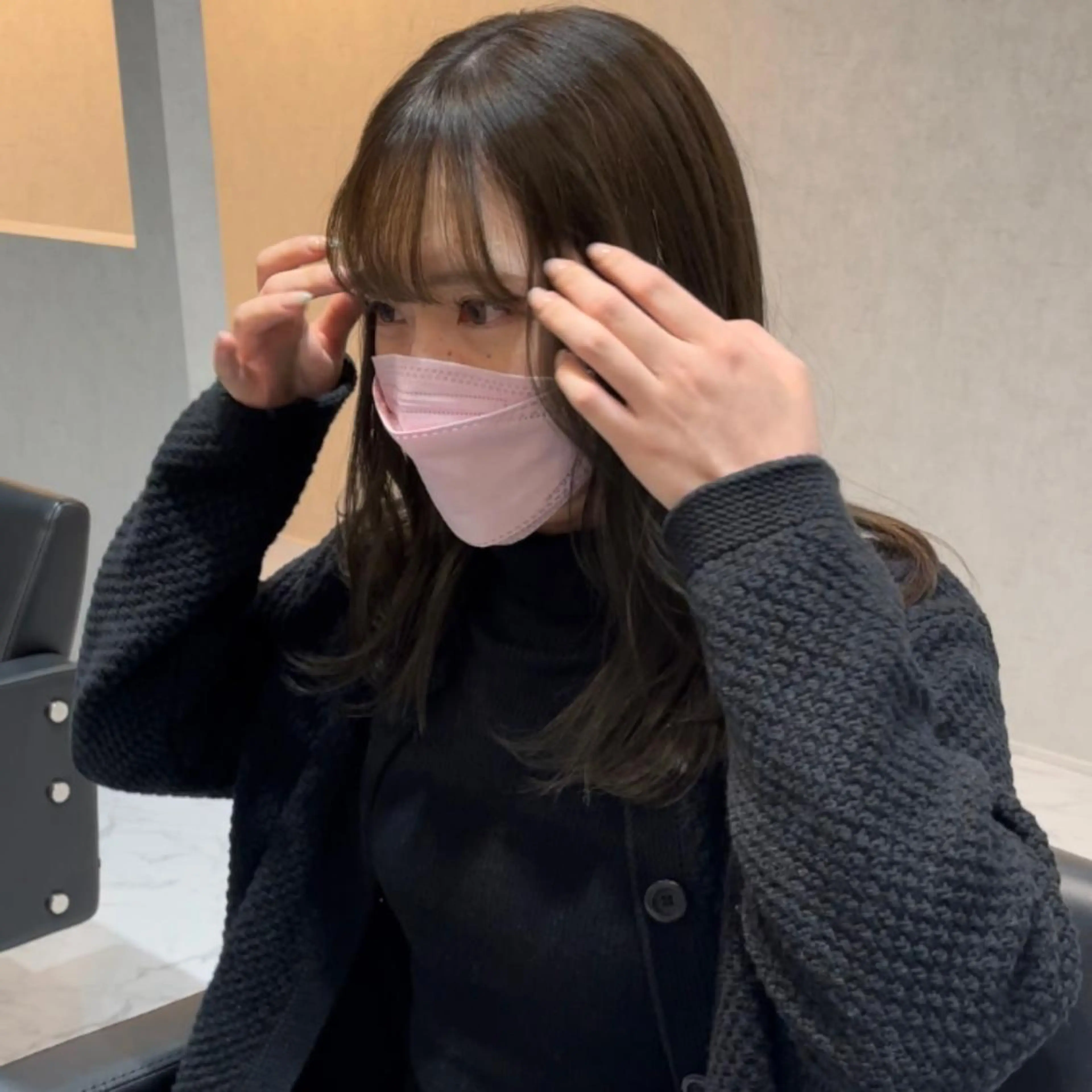 ミディアム カラー ヘアアレンジ バレイヤージュ デザインカラー ハイライトカラー 外国人風カラー ハイライト カット ヘアカラー トリートメント アンドウ ユウ/ レイヤーカット/韓国のヘアスタイル