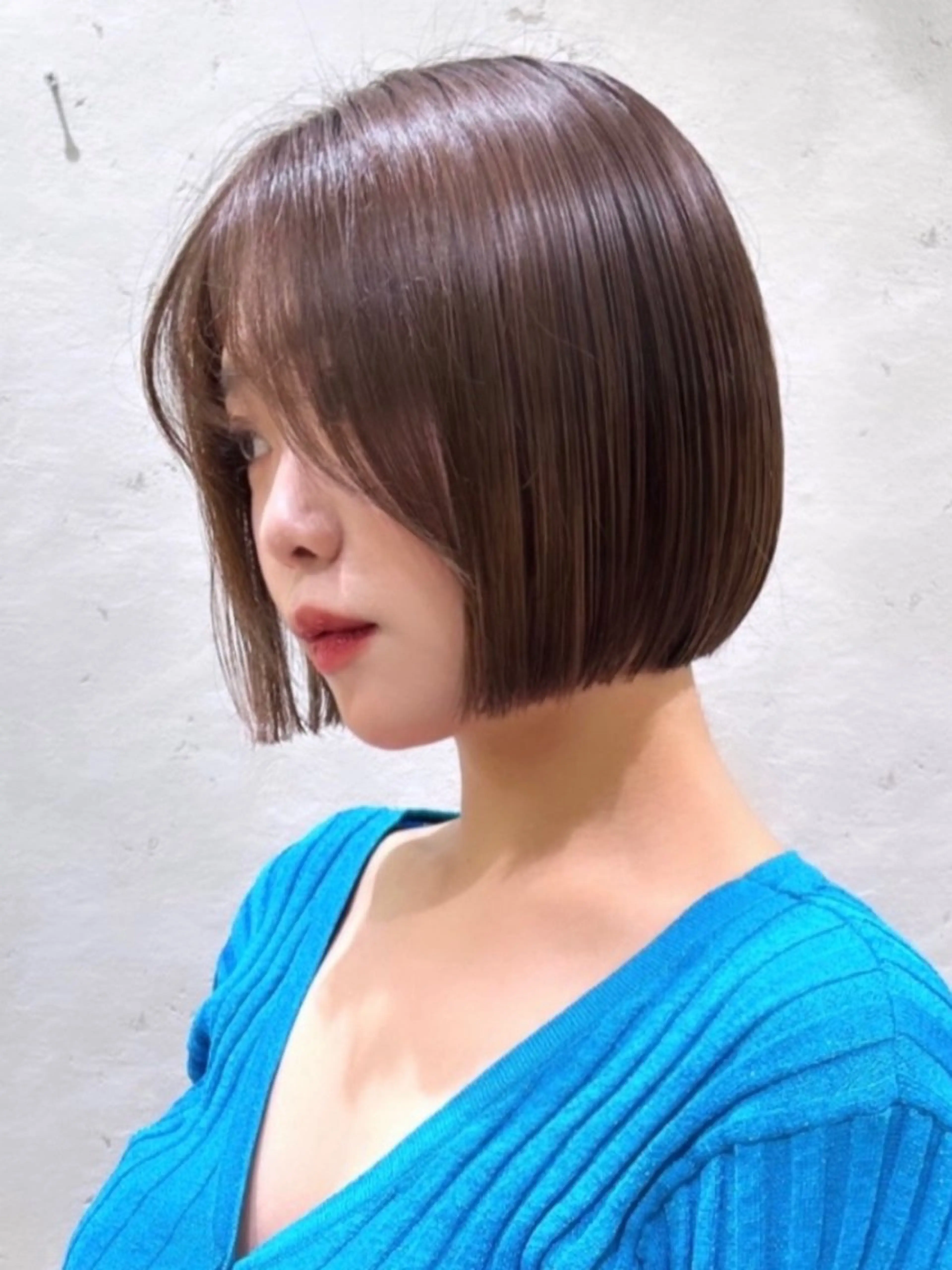 ショート カラー 莉乃/縮毛矯正/髪質 改善/艶カラーのヘアスタイル