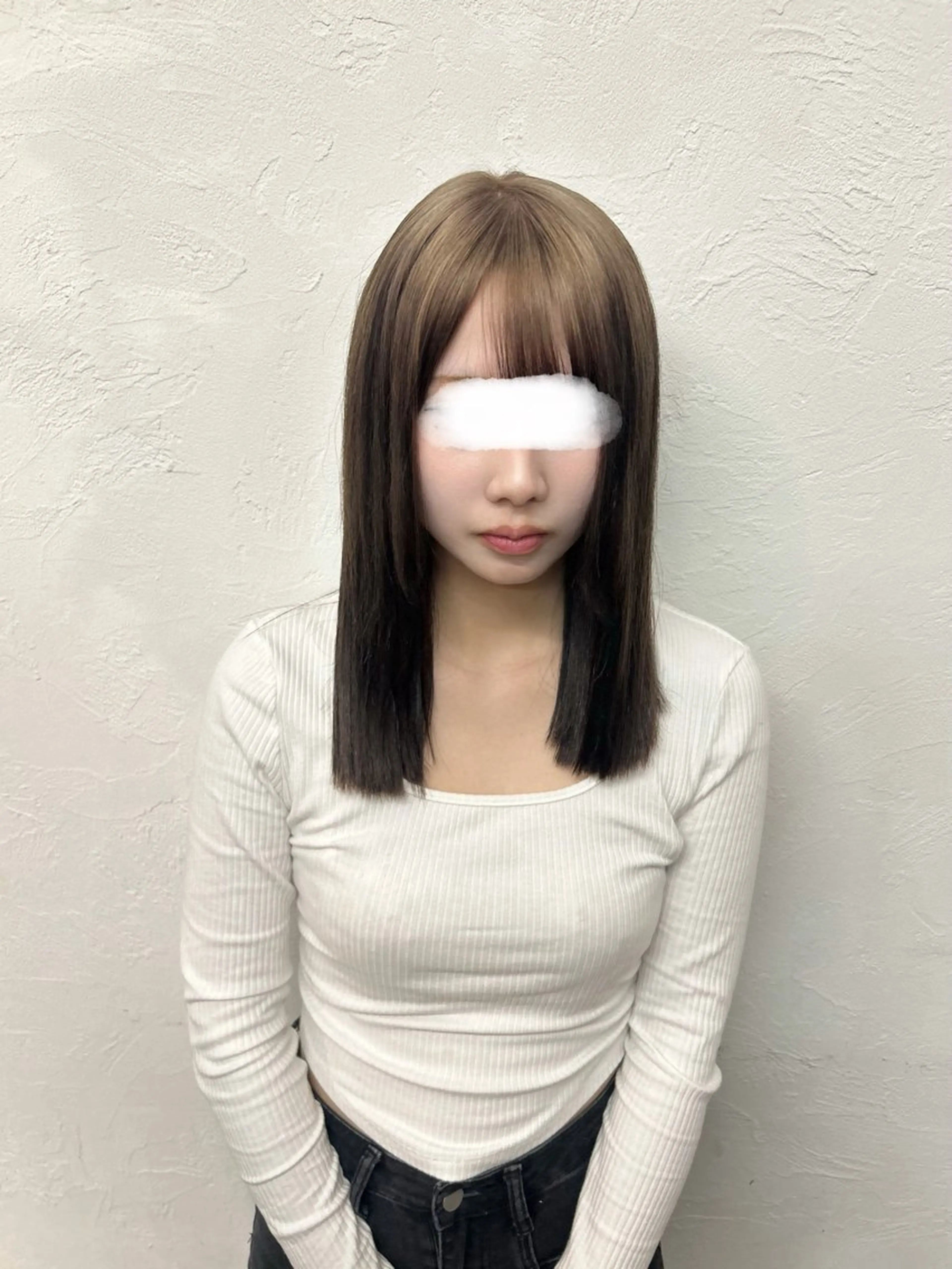 セミロング カラー ブリーチ ハイトーンカラー げん/梅田美容室 中崎町美容室のヘアスタイル