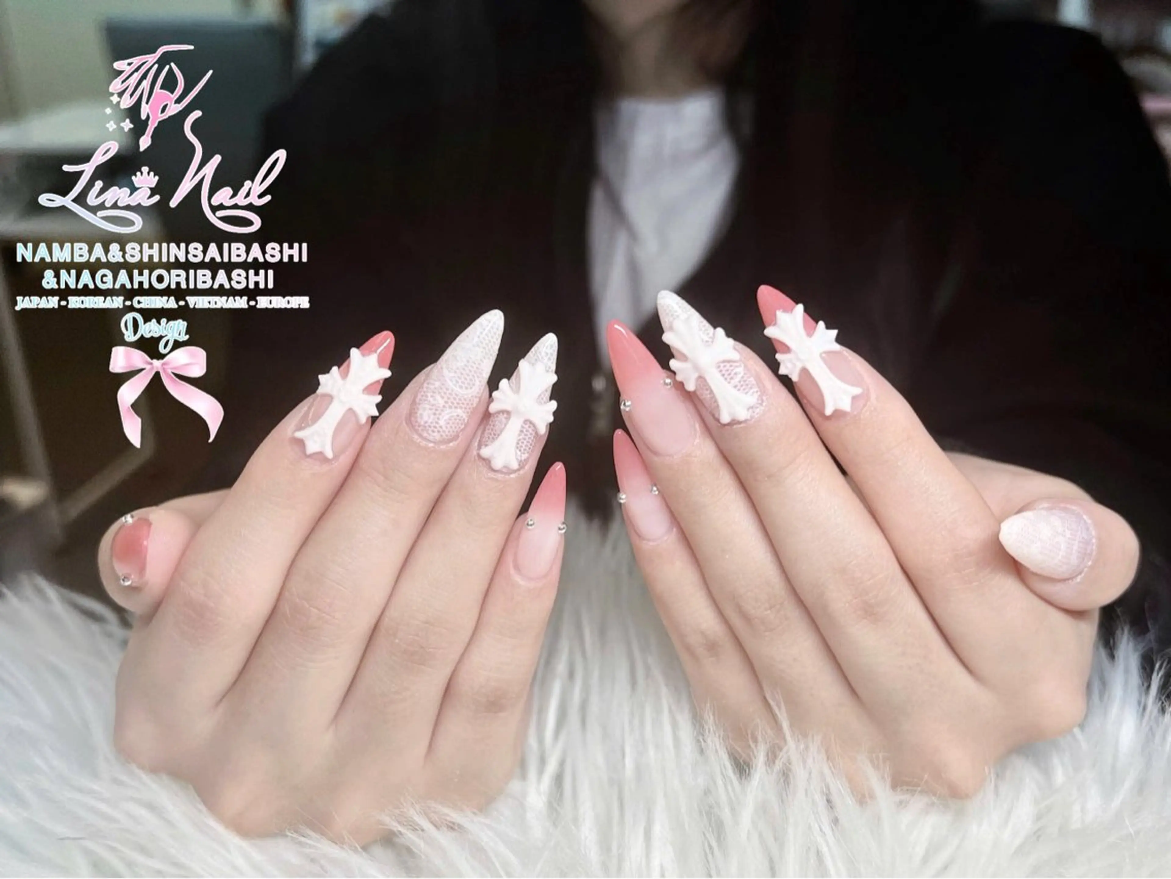 ネイル チークネイル 桜ネイル フラッシュネイル フットネイル ジェルネイル ハンドネイル リナネイル アメ村心斎橋店のネイルデザイン