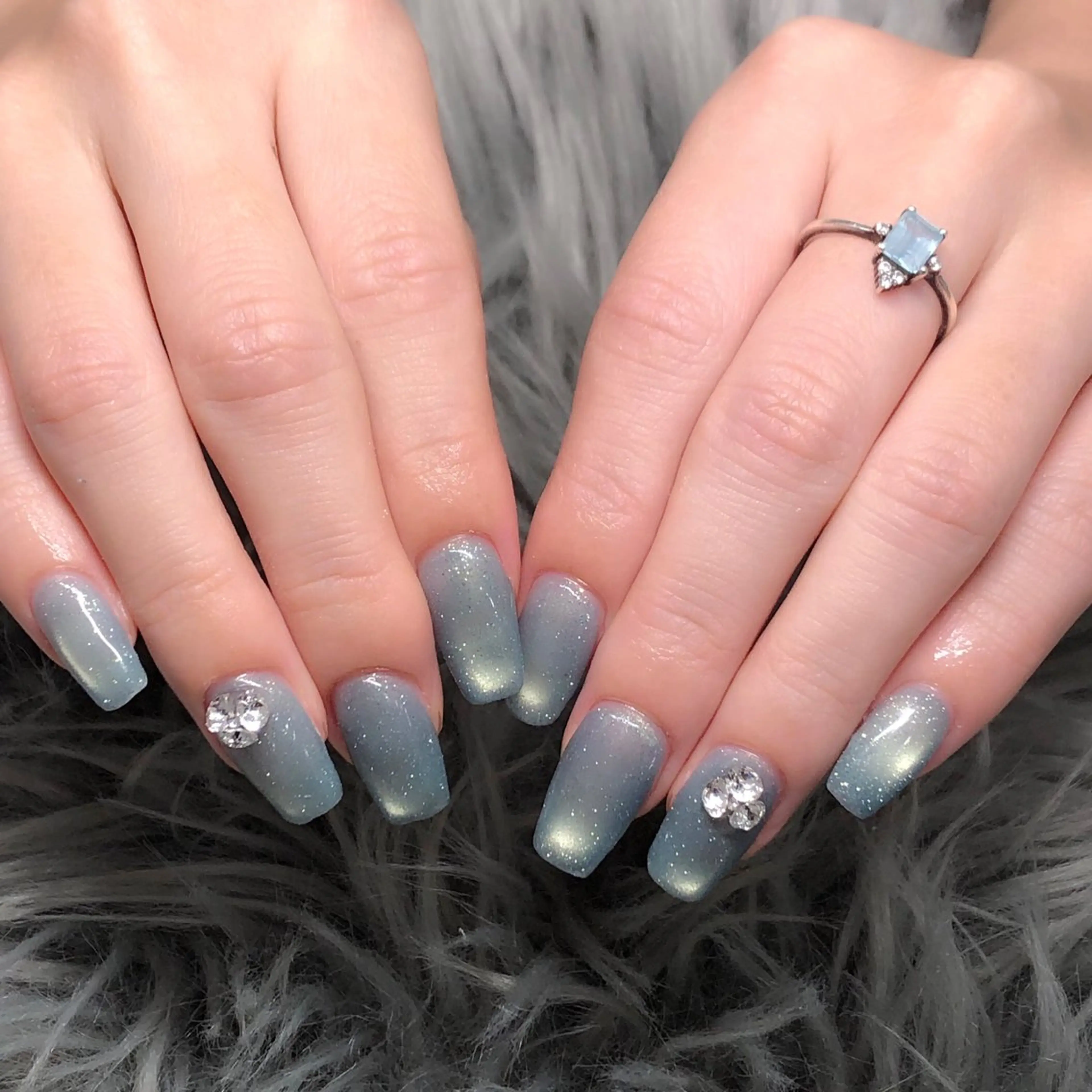 ネイル 長さ出し フラッシュネイル マグネットネイル 。 YURiのネイルデザイン