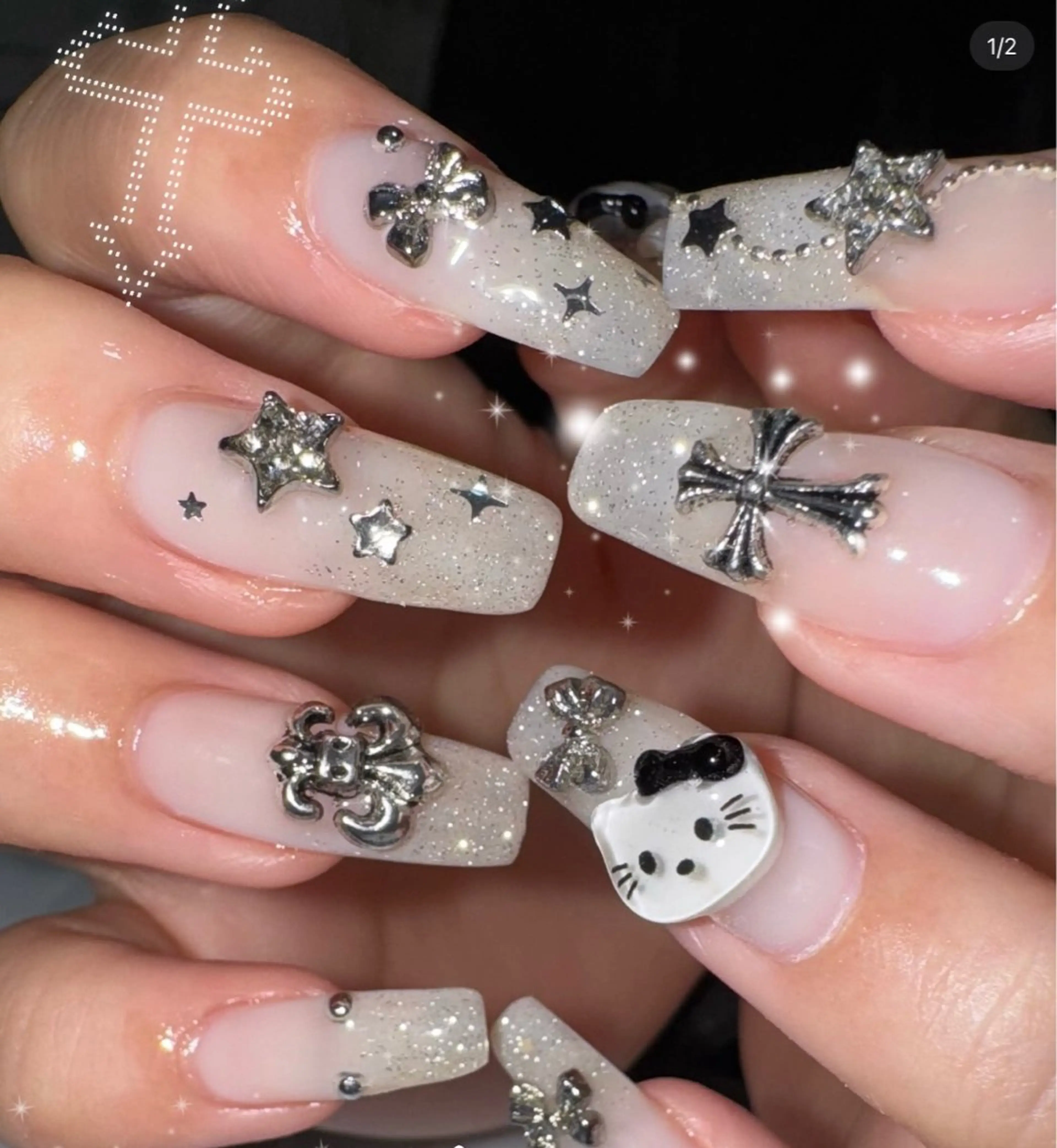 ネイル アートネイル ジェルネイル グラデーション マグネットネイル ニュアンスネイル ハンドネイル Ryu nail studioのネイルデザイン