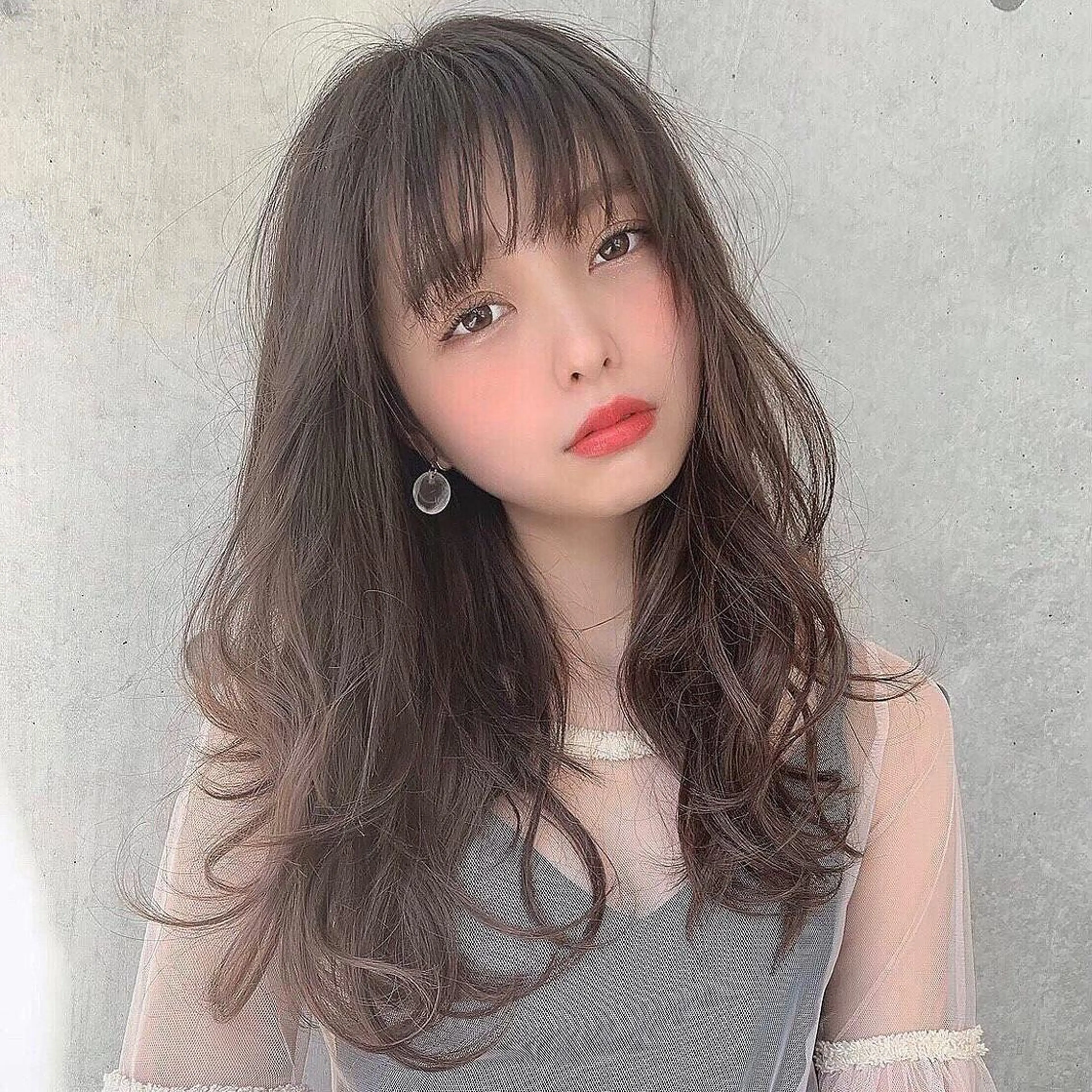 ミディアム カット ヘアカラー mai🍑暖色カラー /レイヤー💖のヘアスタイル