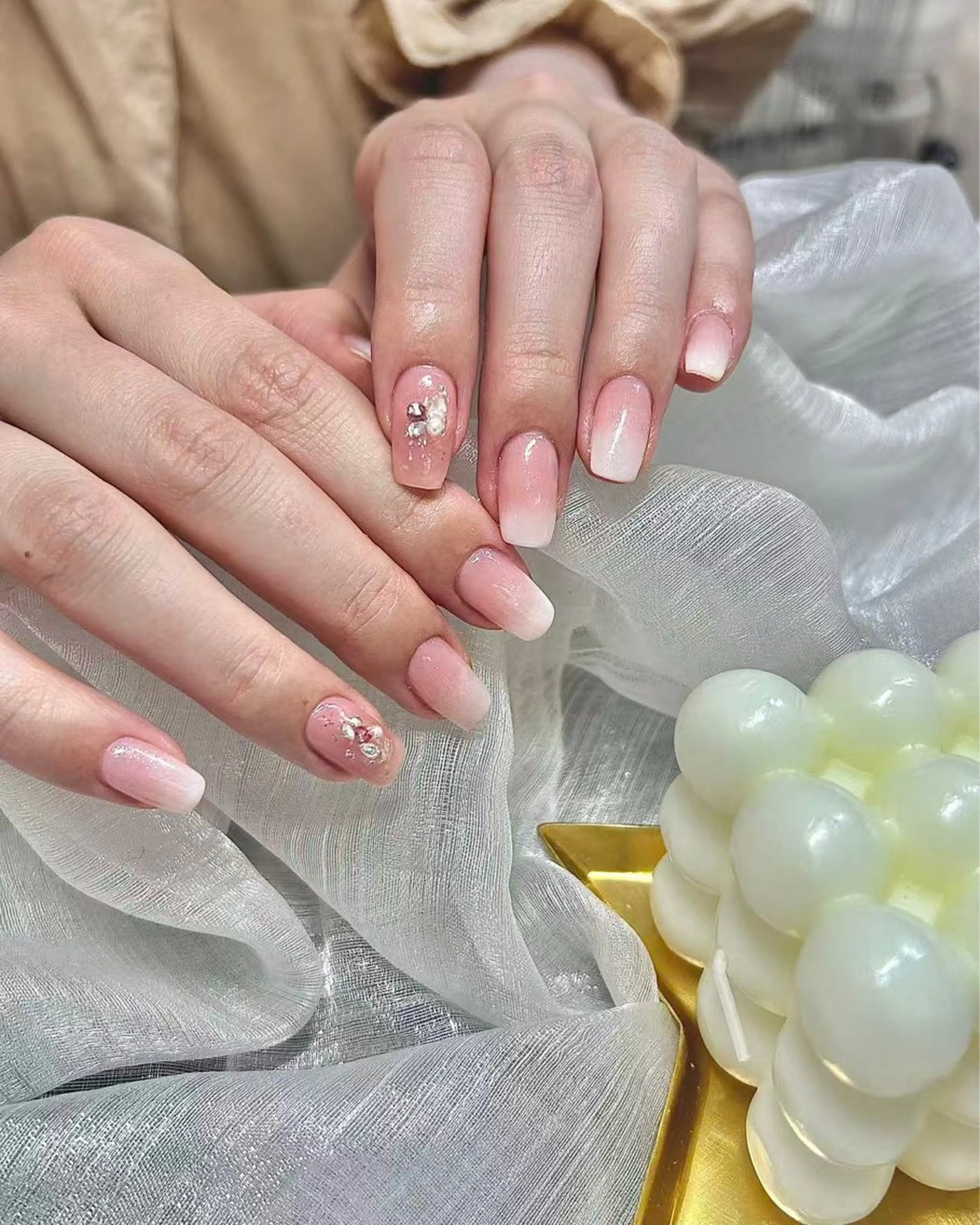 ネイル スカルプネイル シンプルネイル Lu nailsalonのネイルデザイン