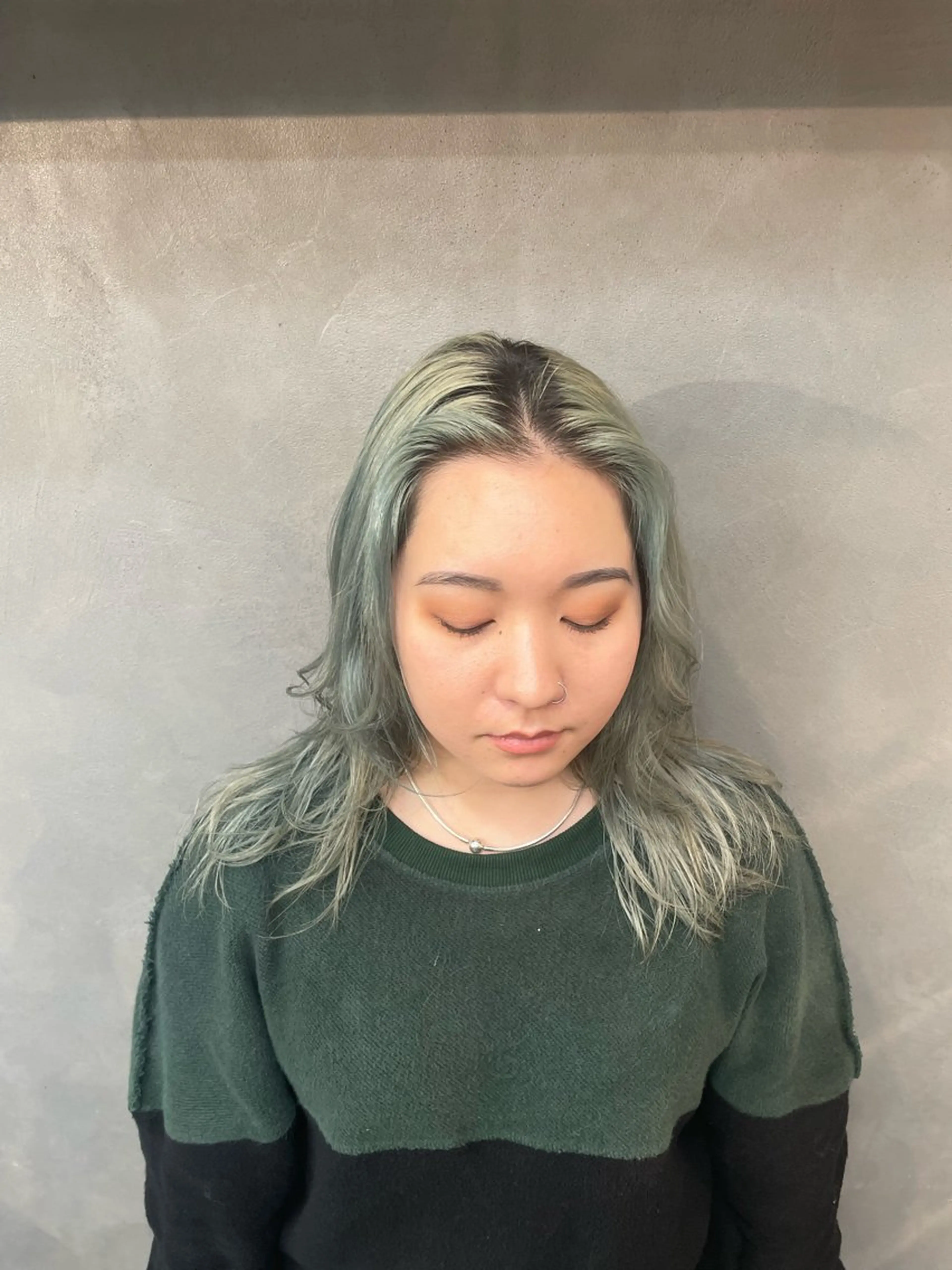 ロング カラー ブルーカラー ミント ヘアカラー TNB TOKYO所属・エクステ/コーンロウ KURUMI⛓️🔥のヘアスタイル