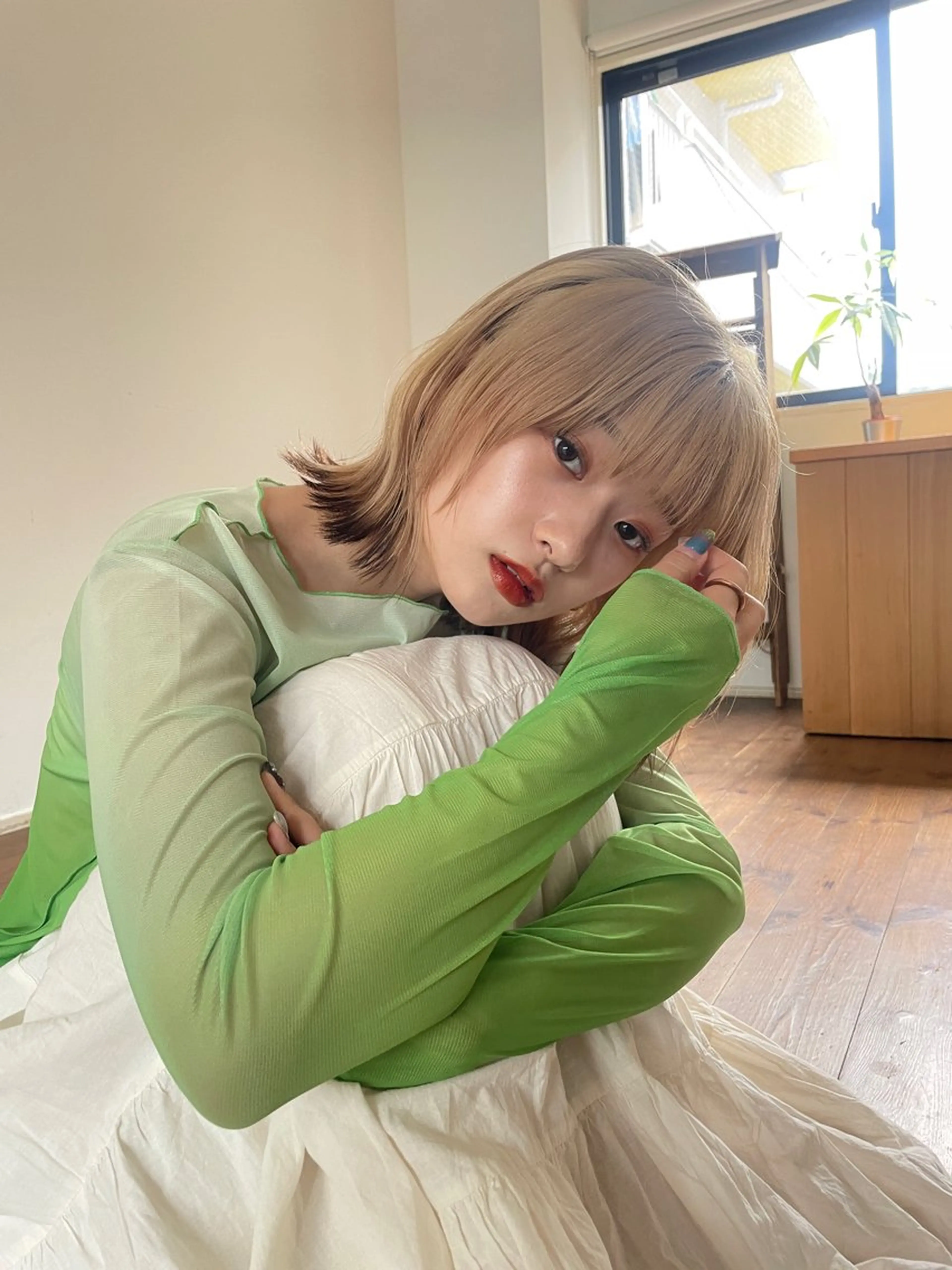 【土日祝20時~限定】《営業後モデル様メニュー》ブリーチありorなしダブルカラー【ladies】＊予約リクエストの写真