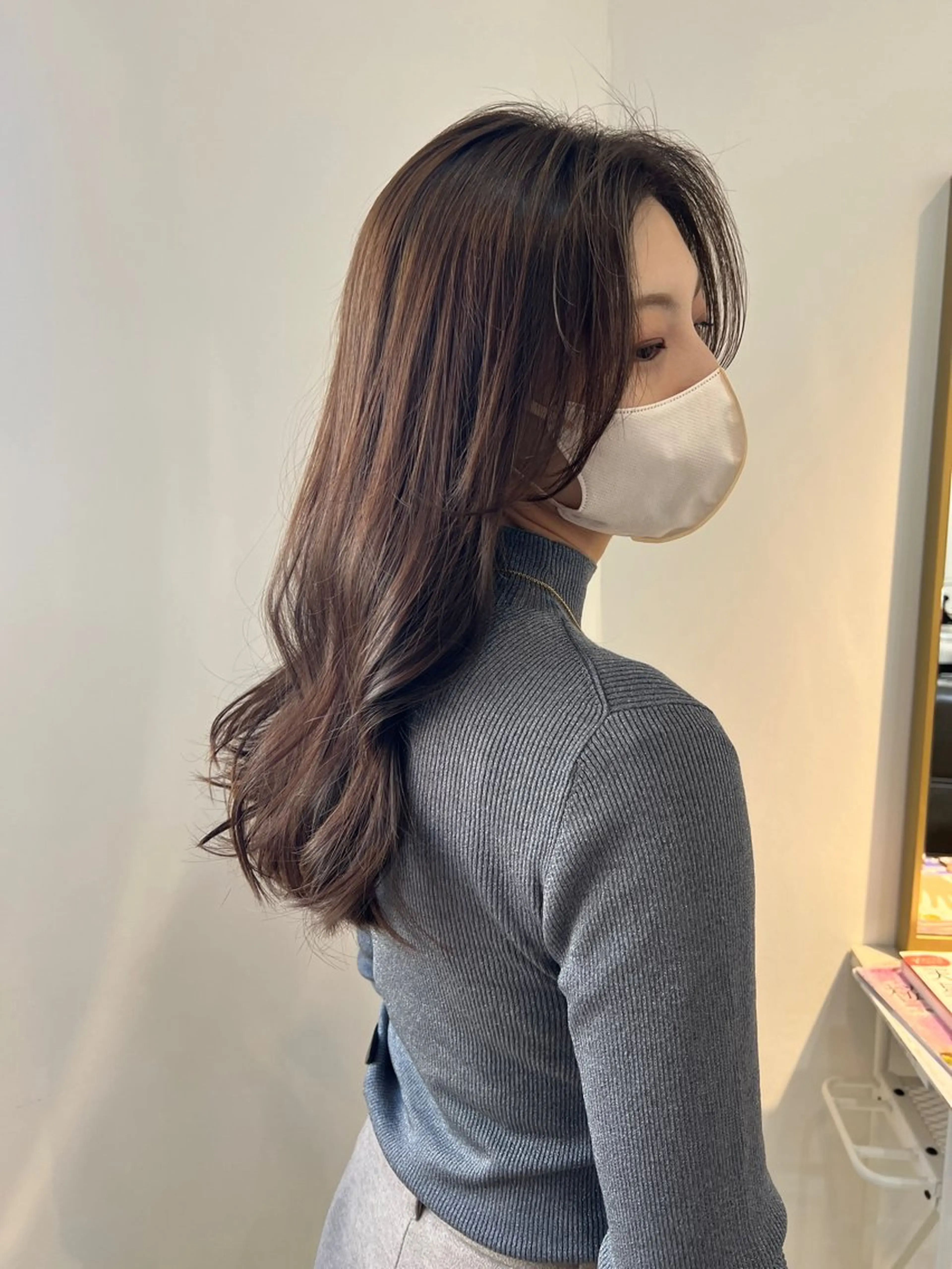 セミロング 髪質改善 カット ヘアカラー トリートメント ヘッドスパ ショート/韓国ヘア 押本恵一のヘアスタイル