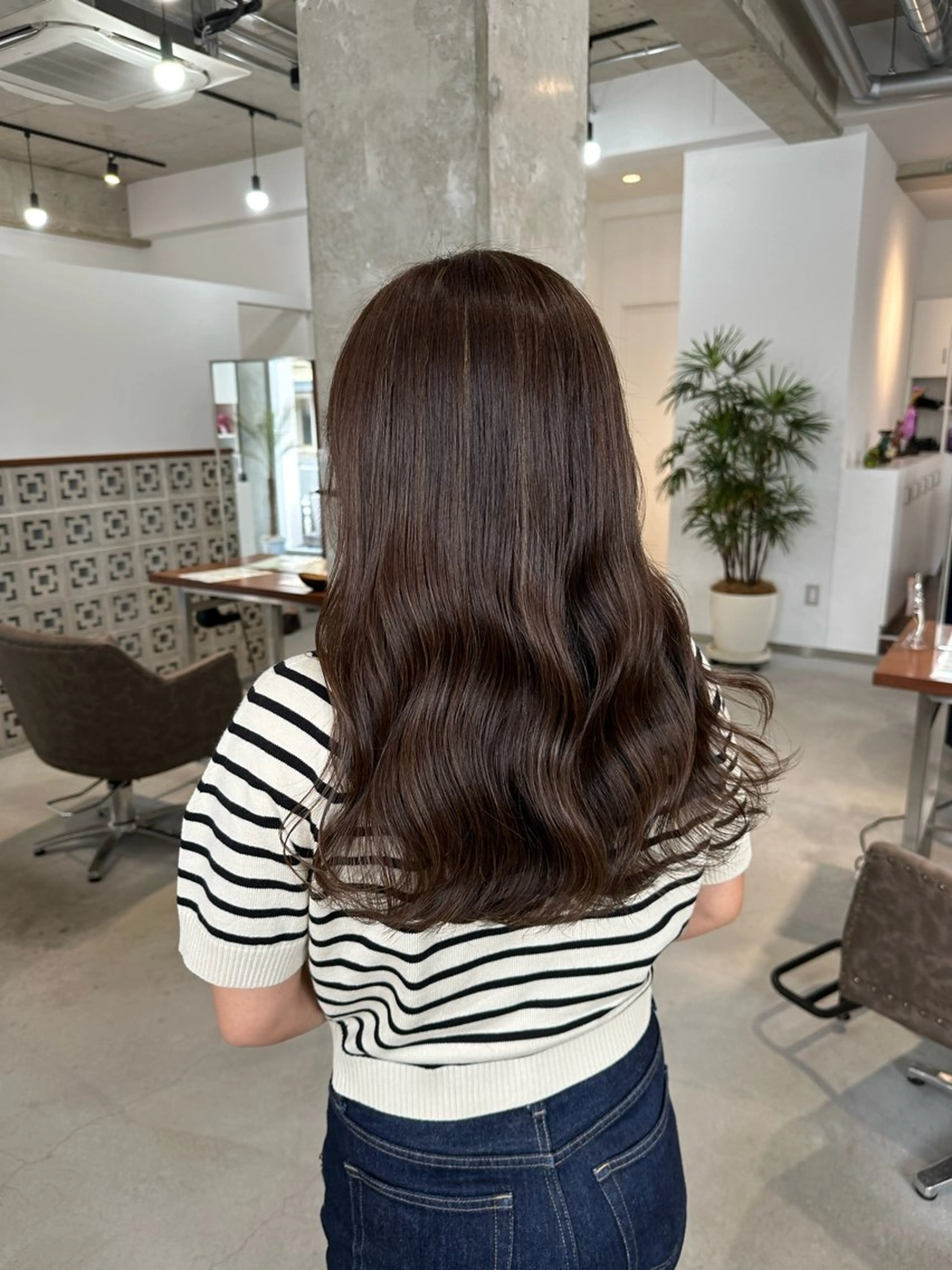 セミロング カラー ハイライトカラー ハイライト カット ヘアカラー トリートメント カイリ /レイヤーカットのヘアスタイル