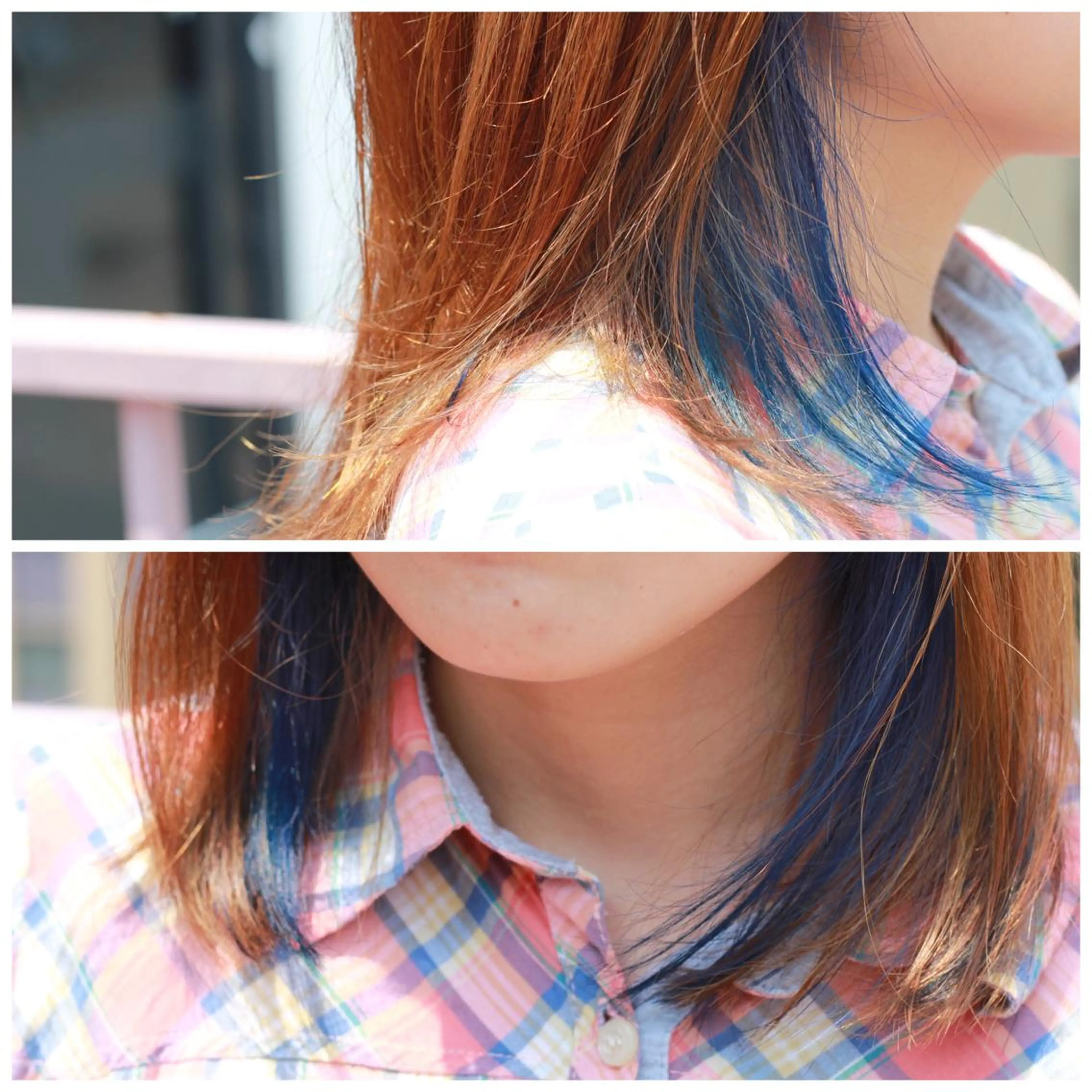 ミディアム カラー ブルーカラー インナーカラー カット Viage （ビアージュ）のヘアスタイル