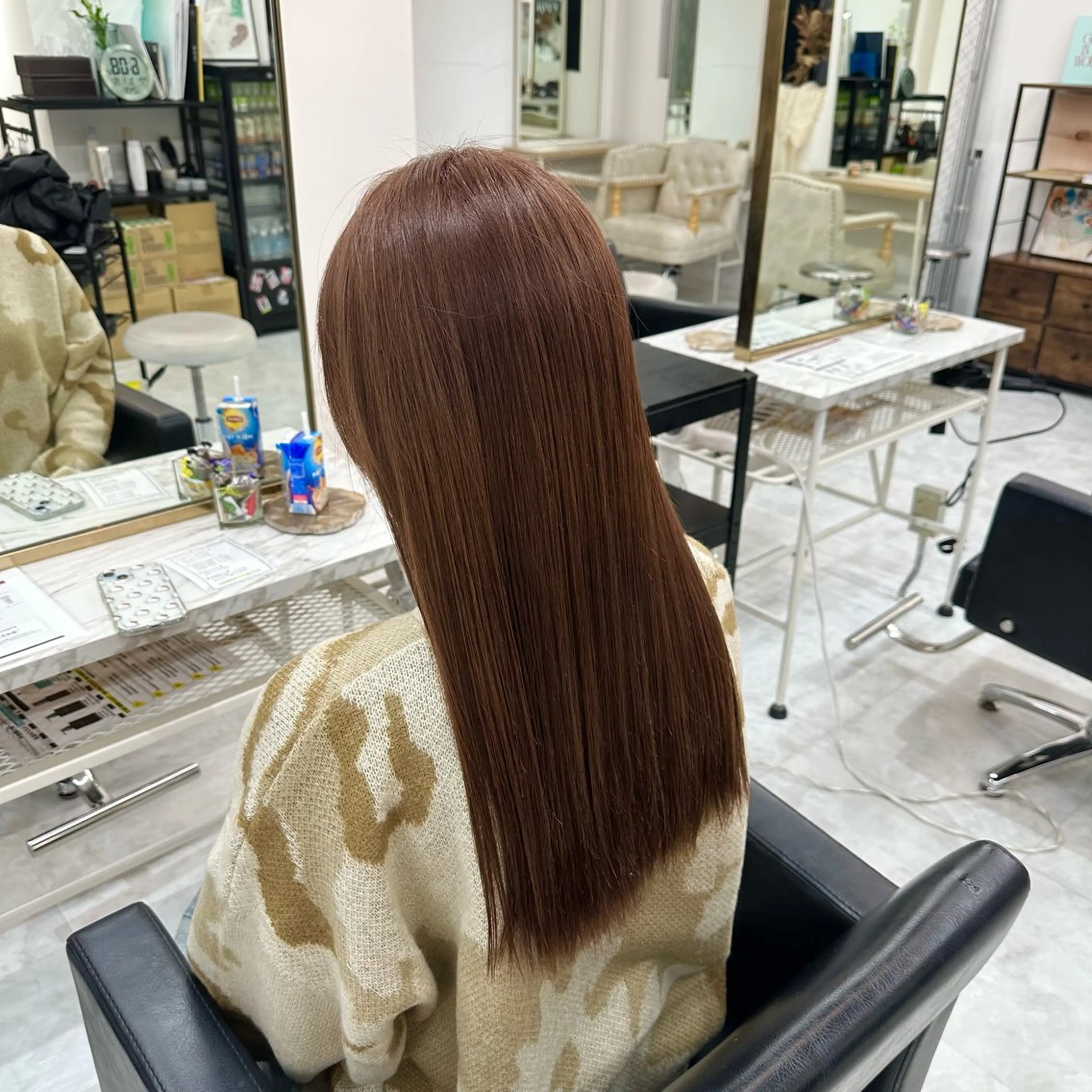 ロング ヘアカラー トリートメント 💎艶々ハイトーン MOE💍🤍のヘアスタイル