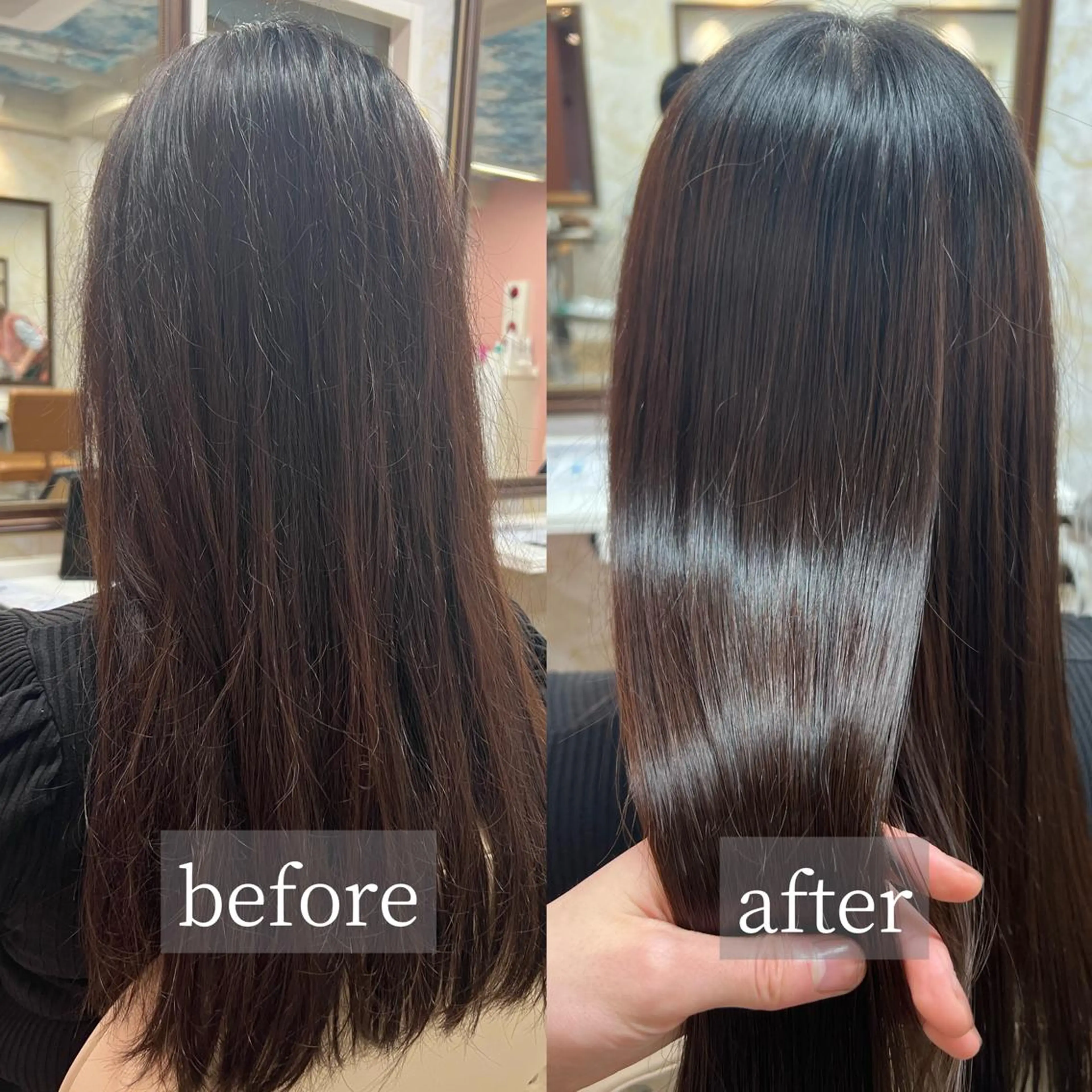 ロング 縮毛矯正 髪質改善/ メンズカット・パーマのヘアスタイル