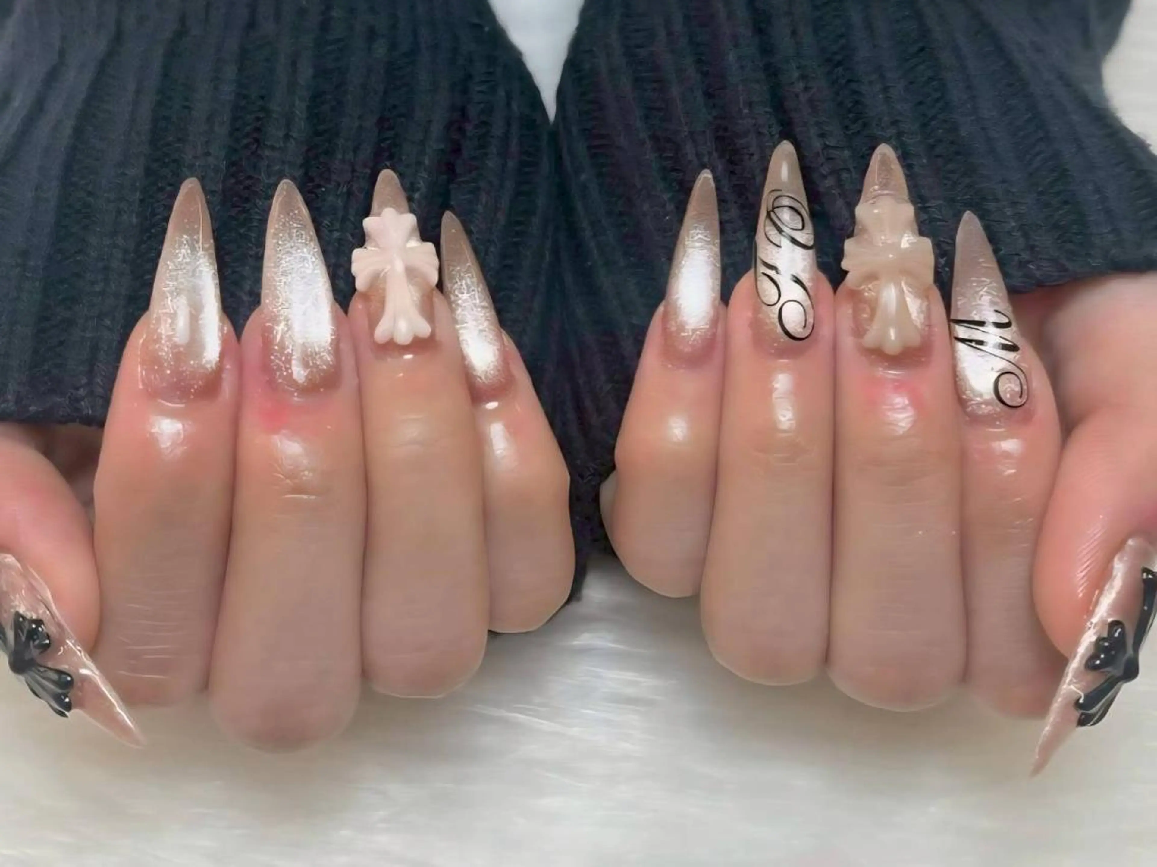 ネイル ジェルネイル 韓国ネイル パラジェル ワンホンネイル MIHANA Jr Nailistのネイルデザイン